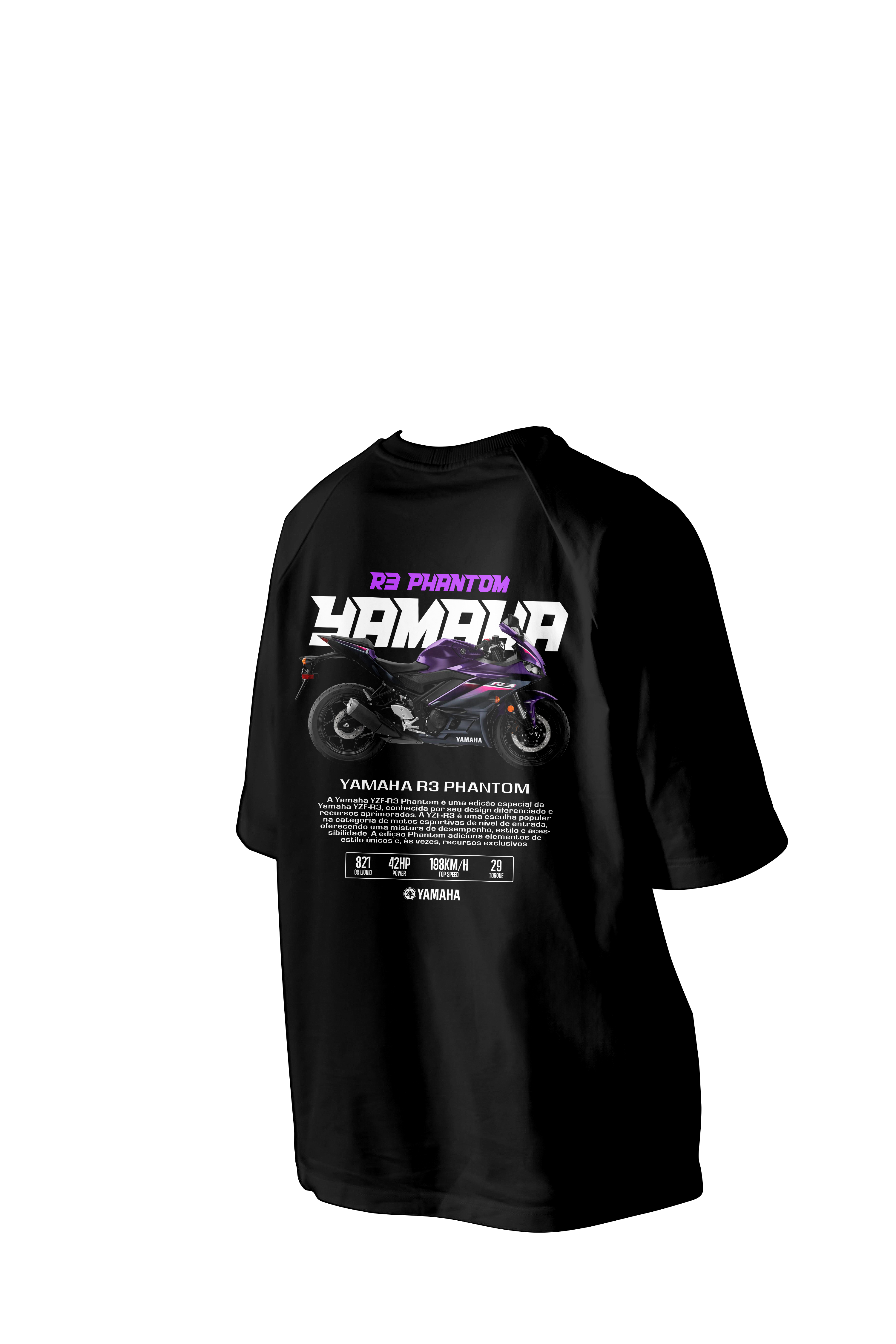 R3 PHANTOM YAMAHA Printed Oversized Tee