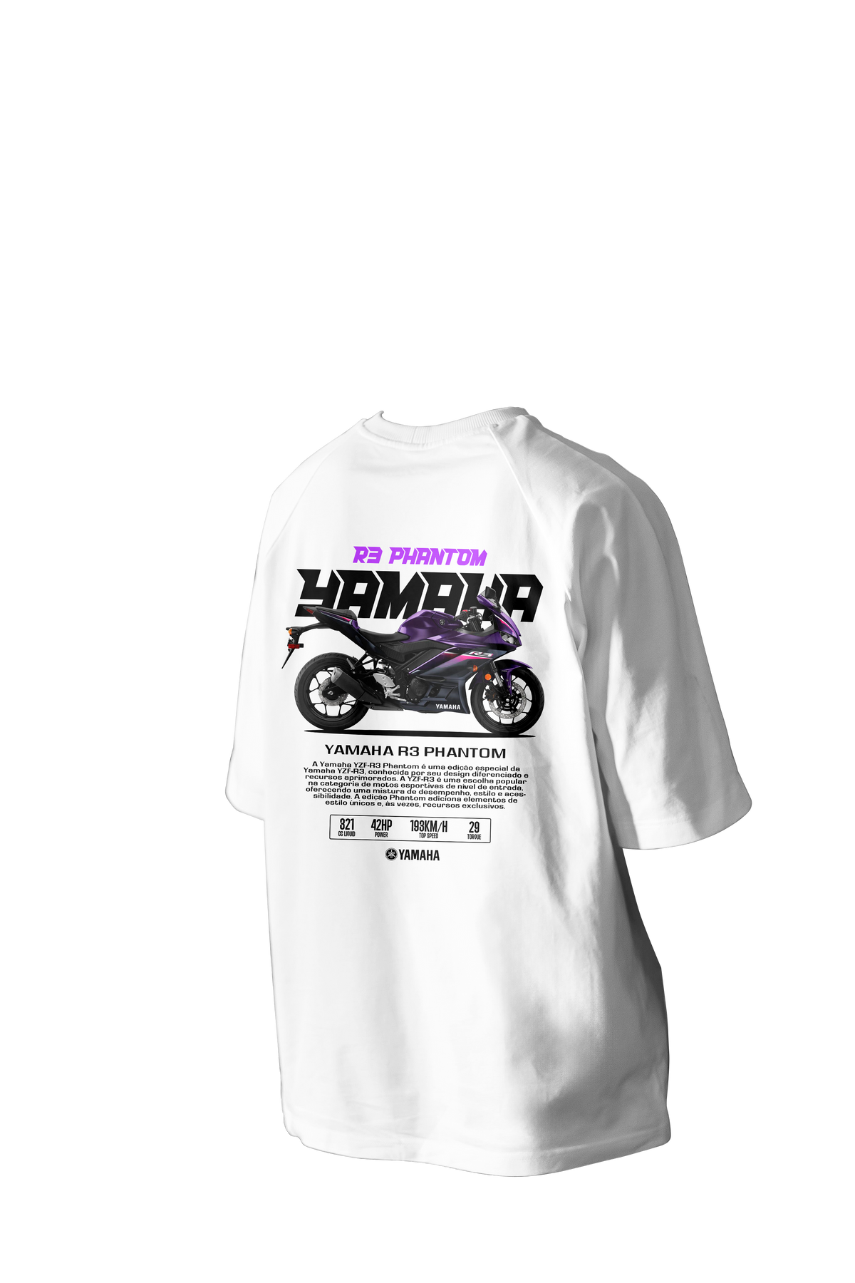 R3 PHANTOM YAMAHA Printed Oversized Tee