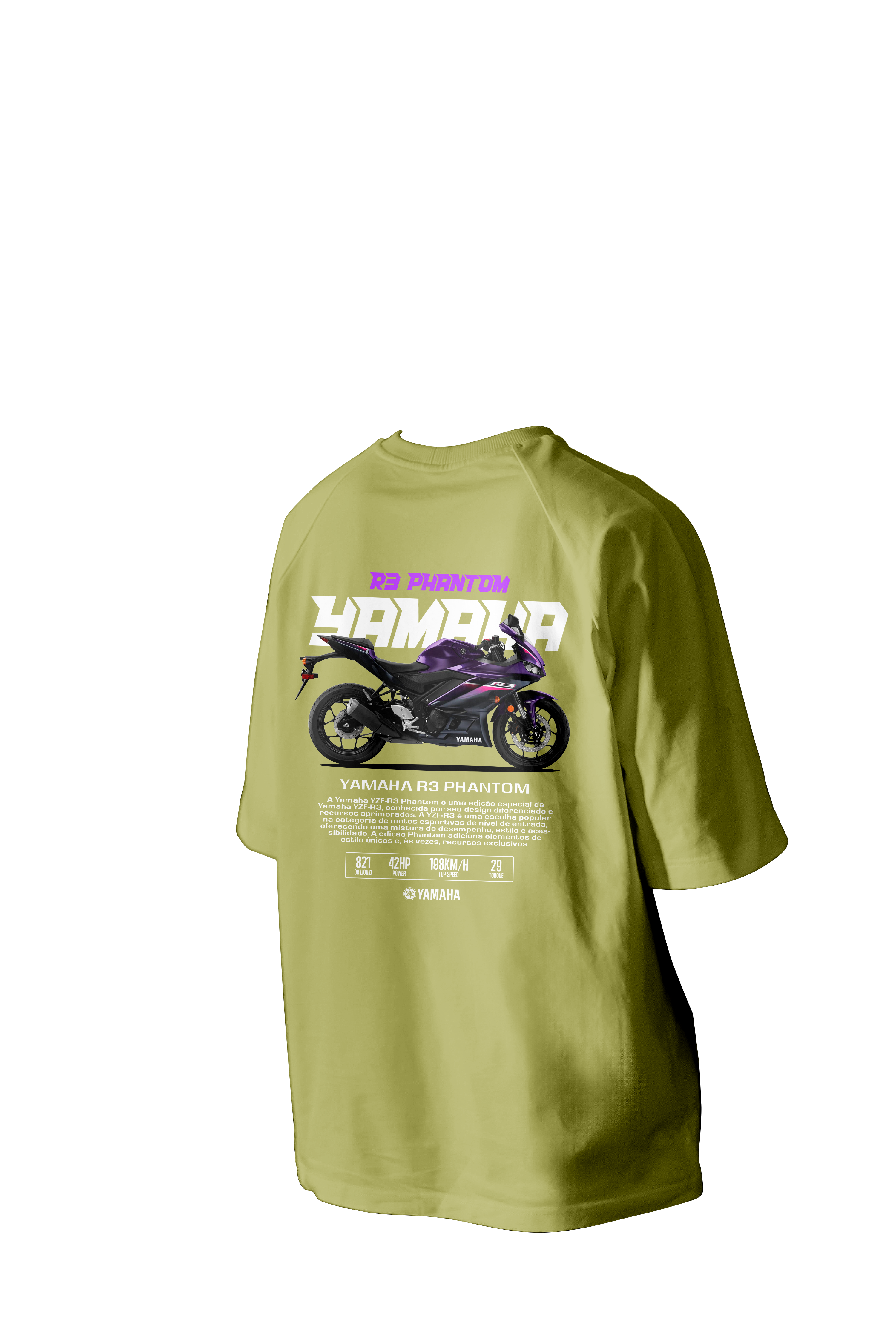 R3 PHANTOM YAMAHA Printed Oversized Tee