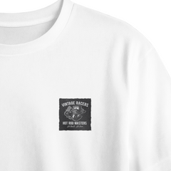Vintage Racers Chest Printed Oversized Tee