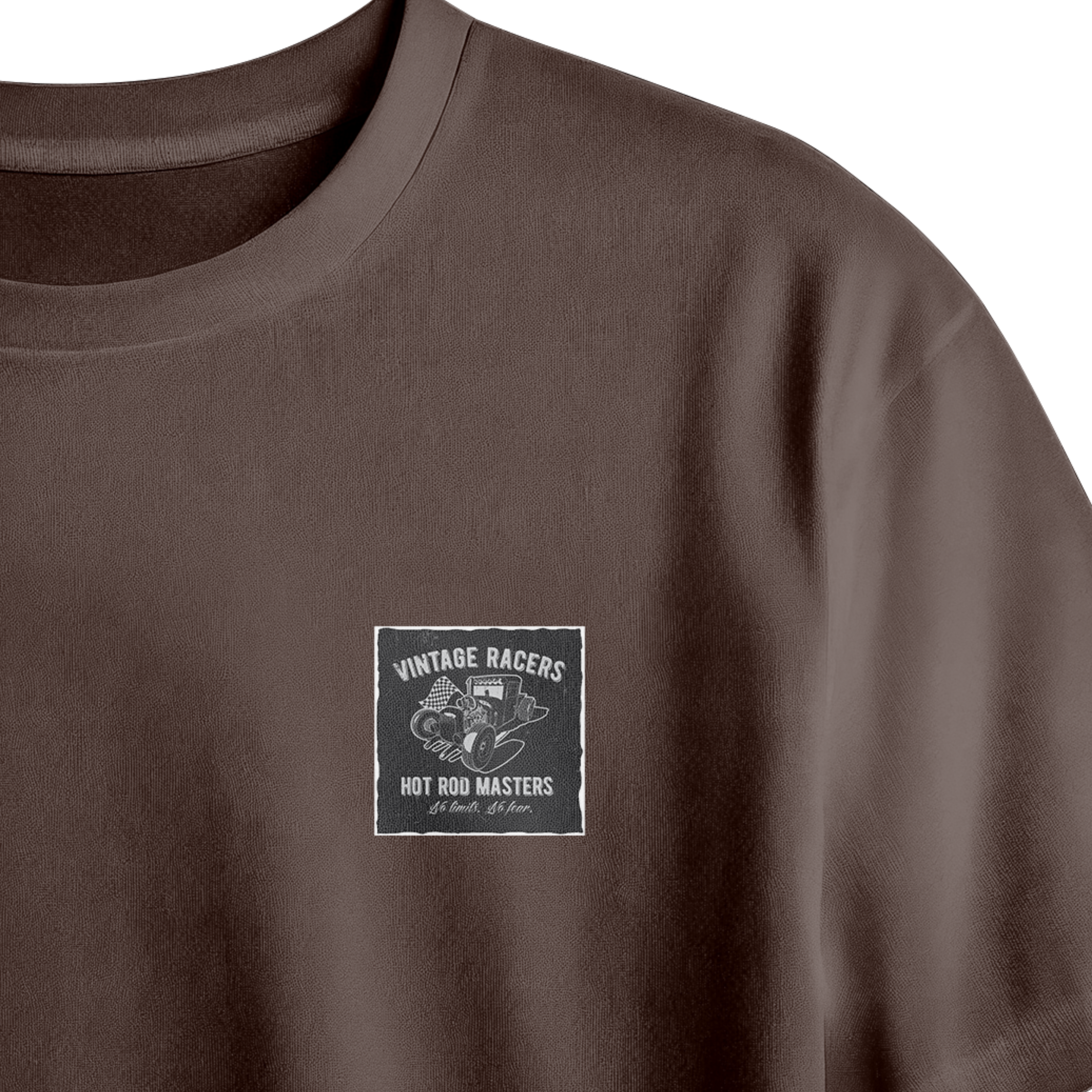 Vintage Racers Chest Printed Oversized Tee