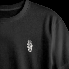 Hand On Mic Chest Printed Oversized Tee