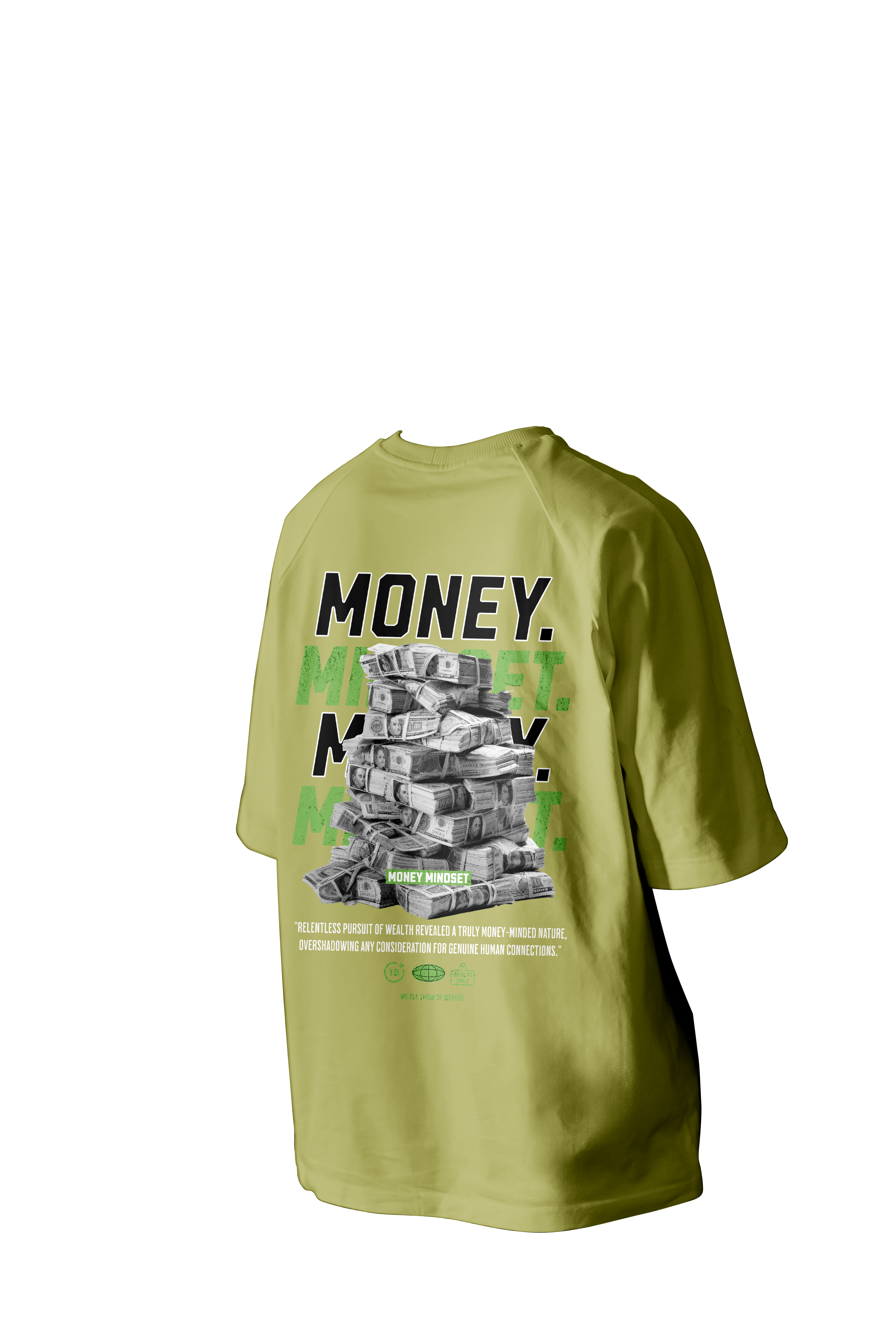 Money Mindset Printed Oversized Tee