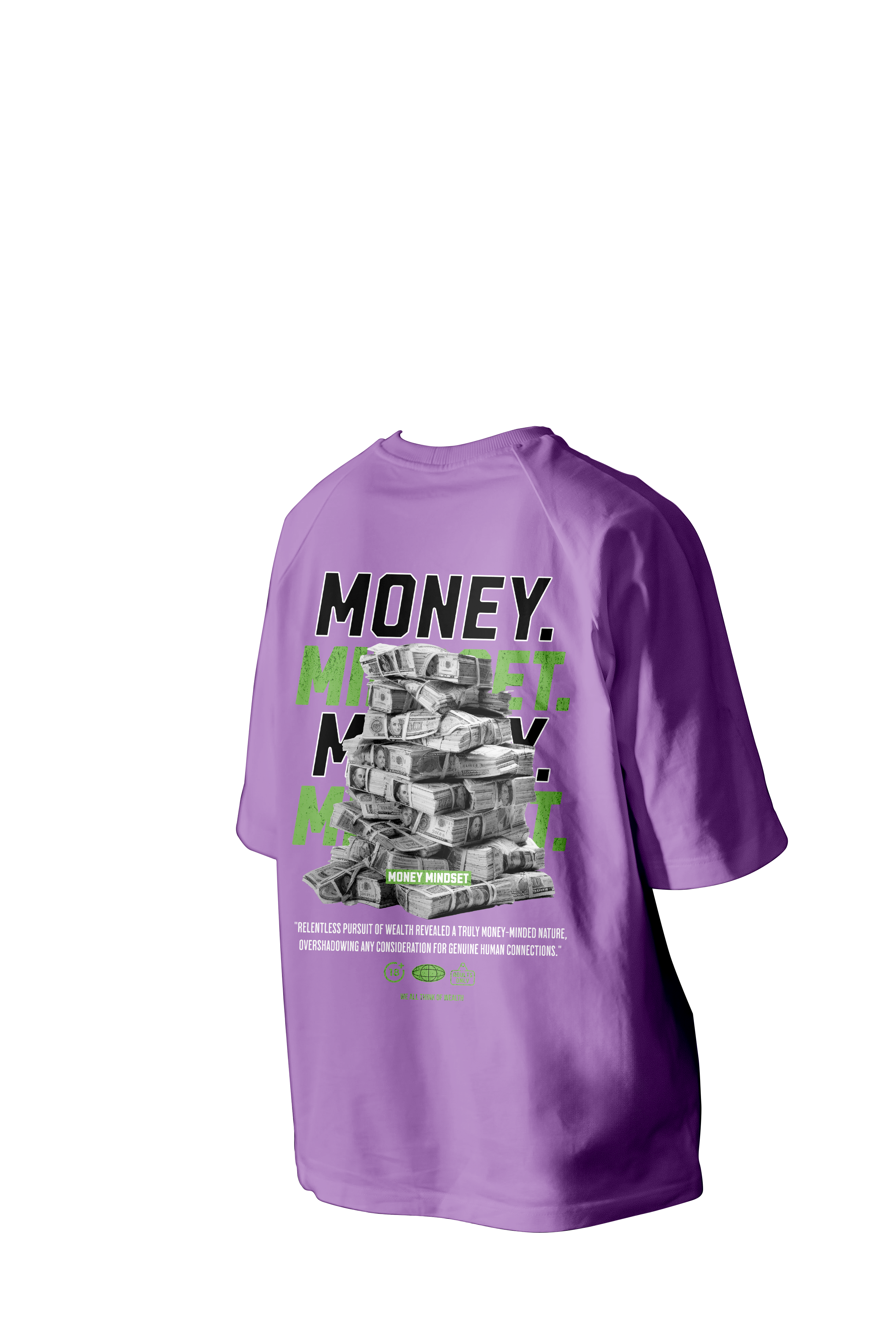 Money Mindset Printed Oversized Tee