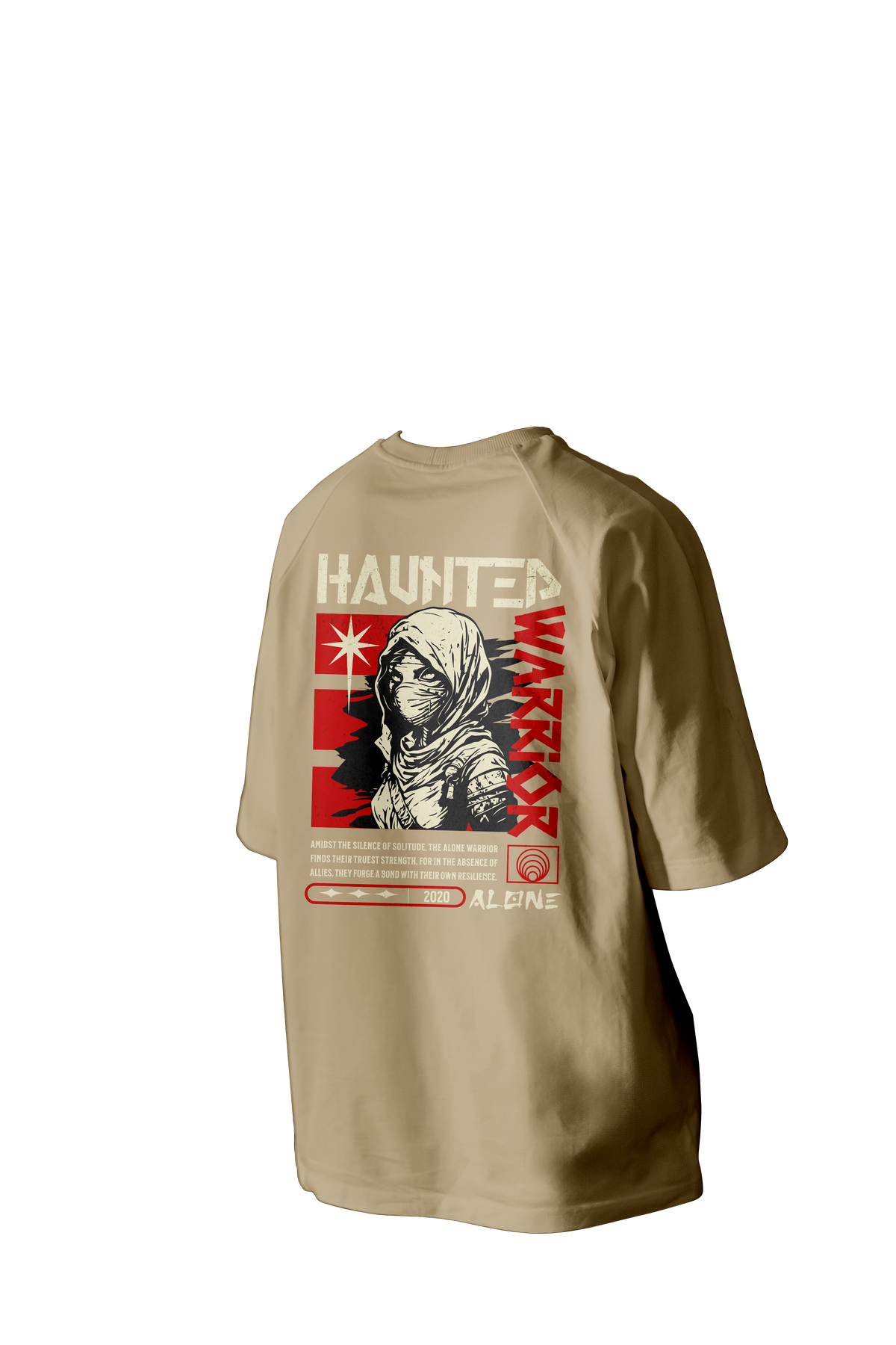 Warrior Alone Printed Oversized Tee