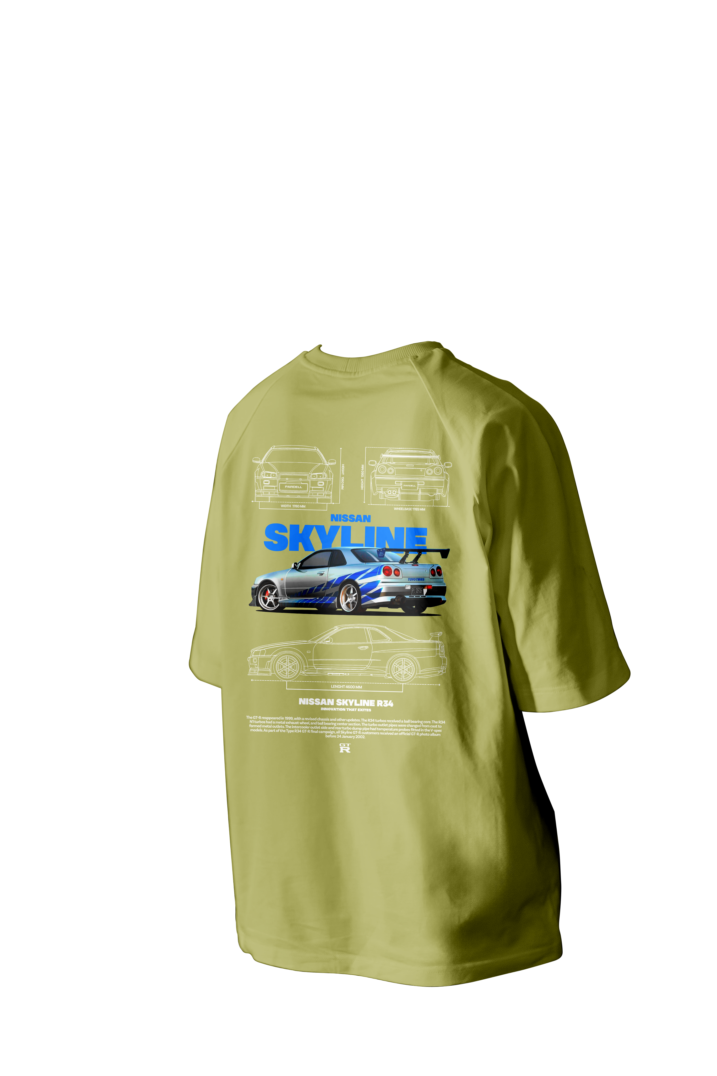 SKYLINE R34 FAST AND FURIOUS Printed Oversized Tee
