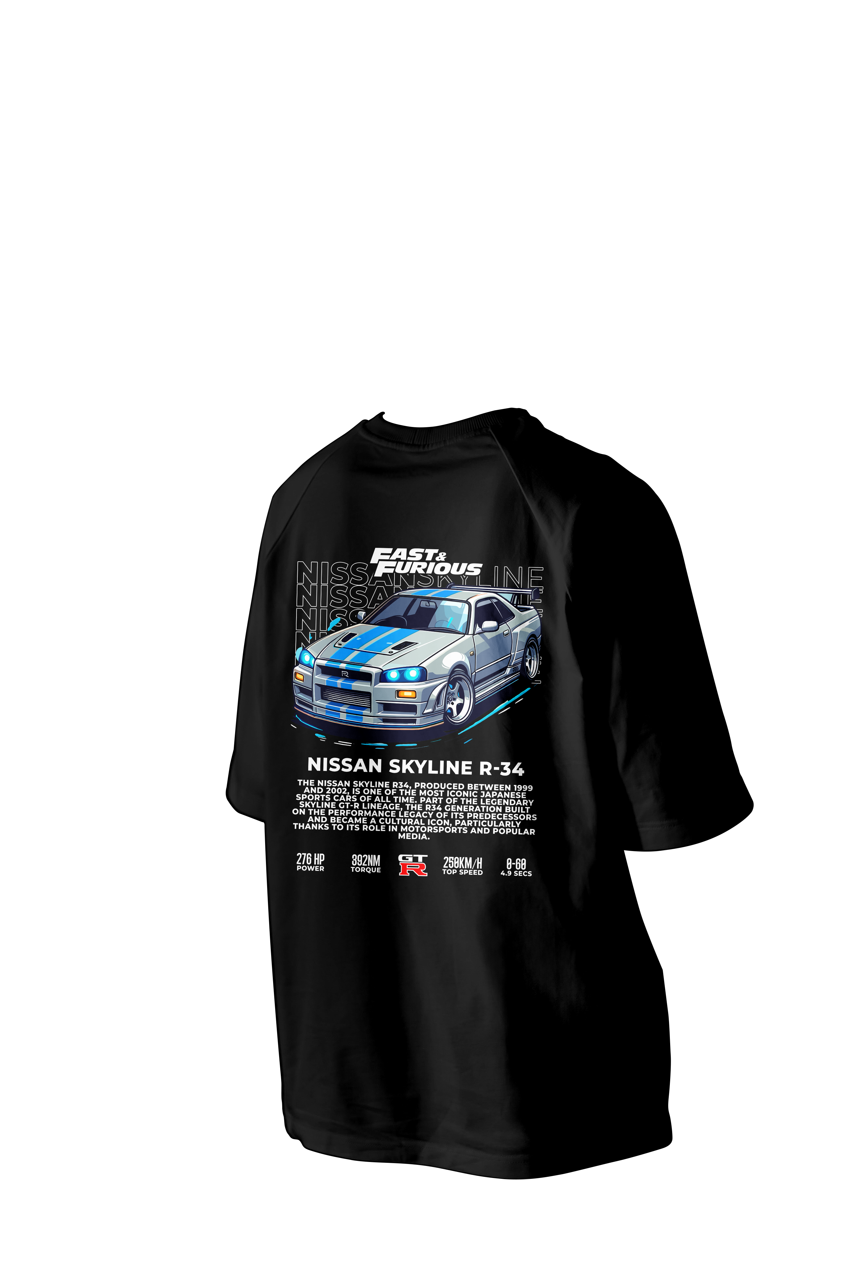SKYLINE GTR34 Printed Oversized Tee
