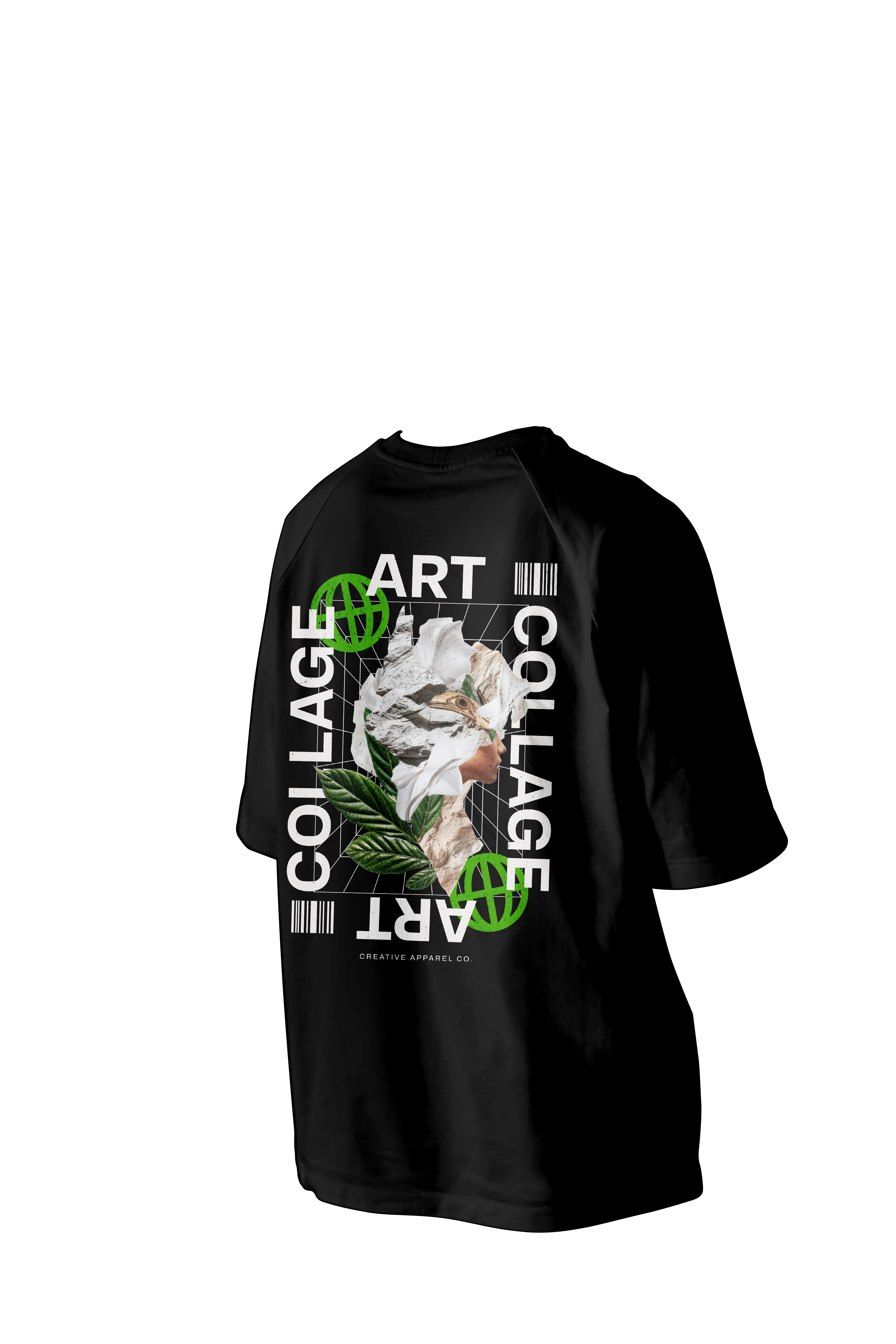 Art Collage Printed Oversized Tee
