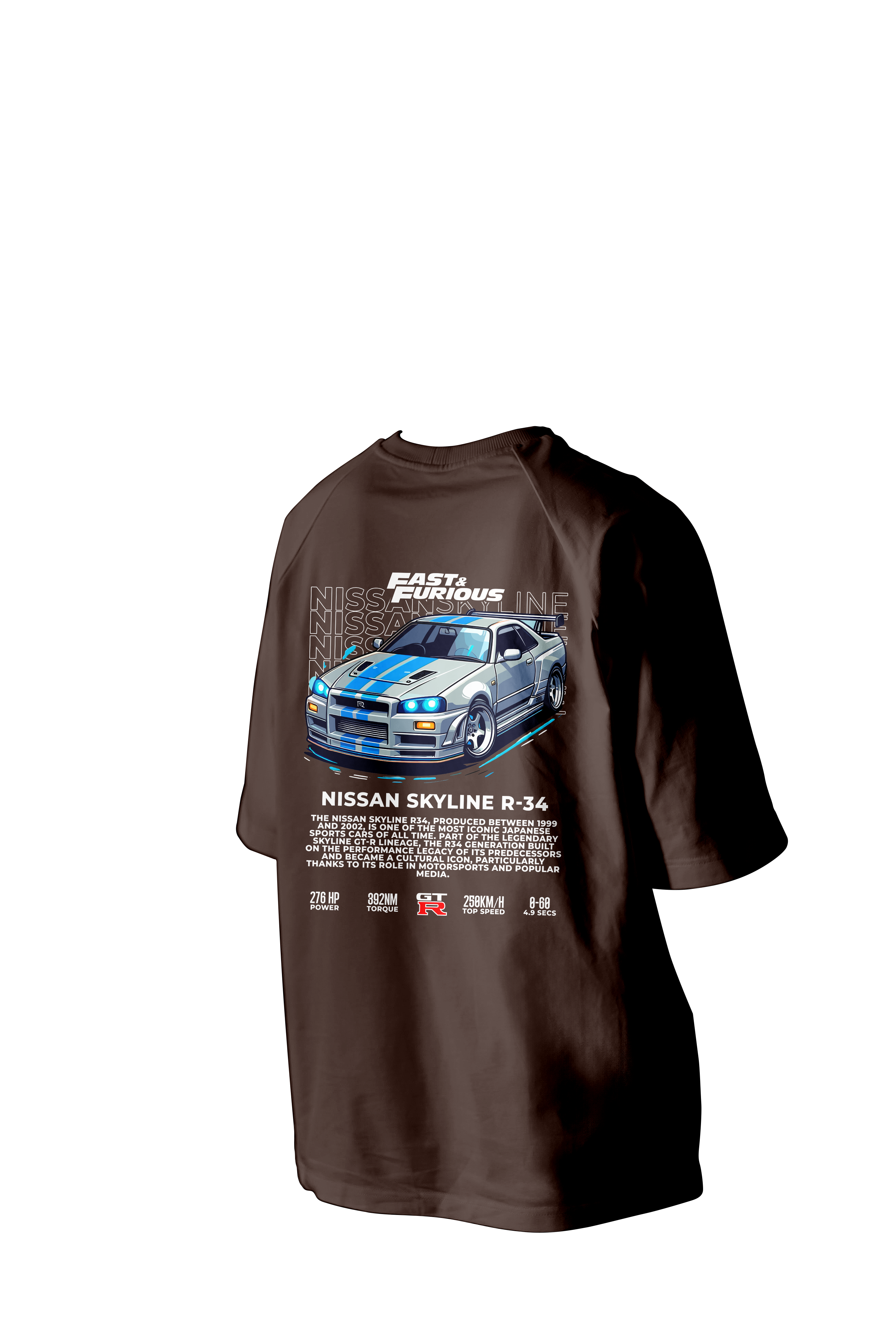 SKYLINE GTR34 Printed Oversized Tee