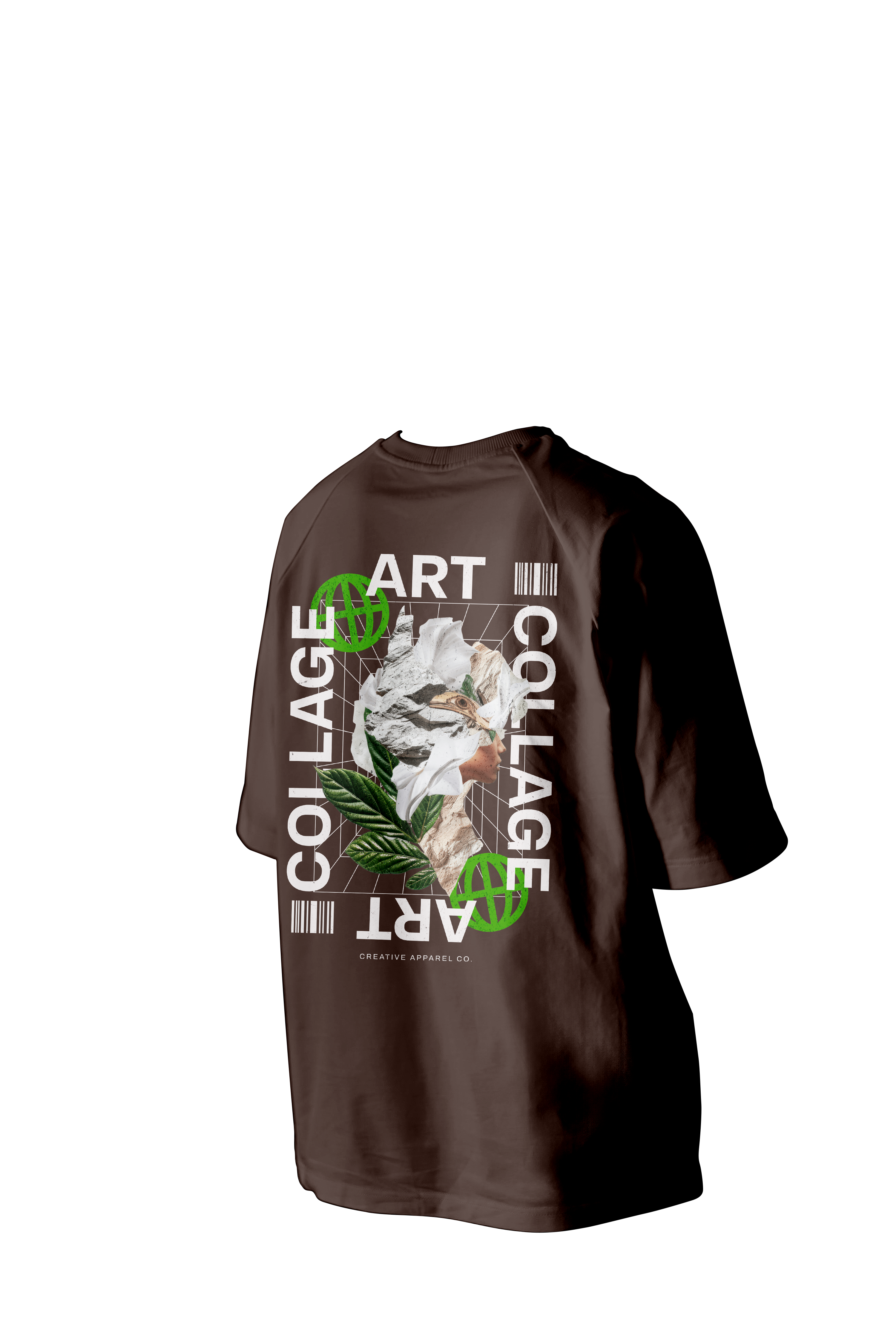 Art Collage Printed Oversized Tee