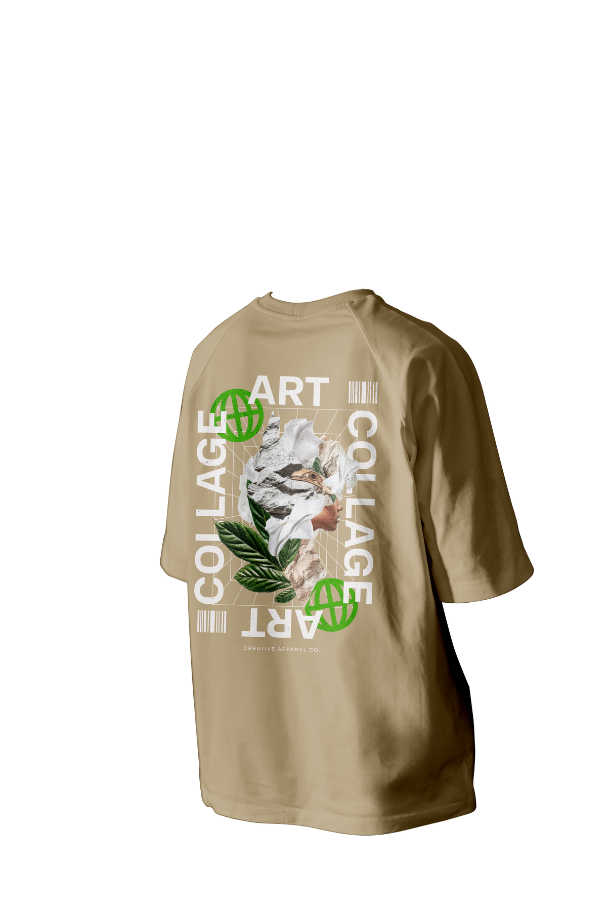 Art Collage Printed Oversized Tee