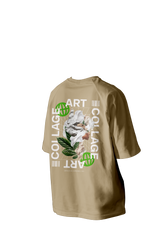Art Collage Printed Oversized Tee