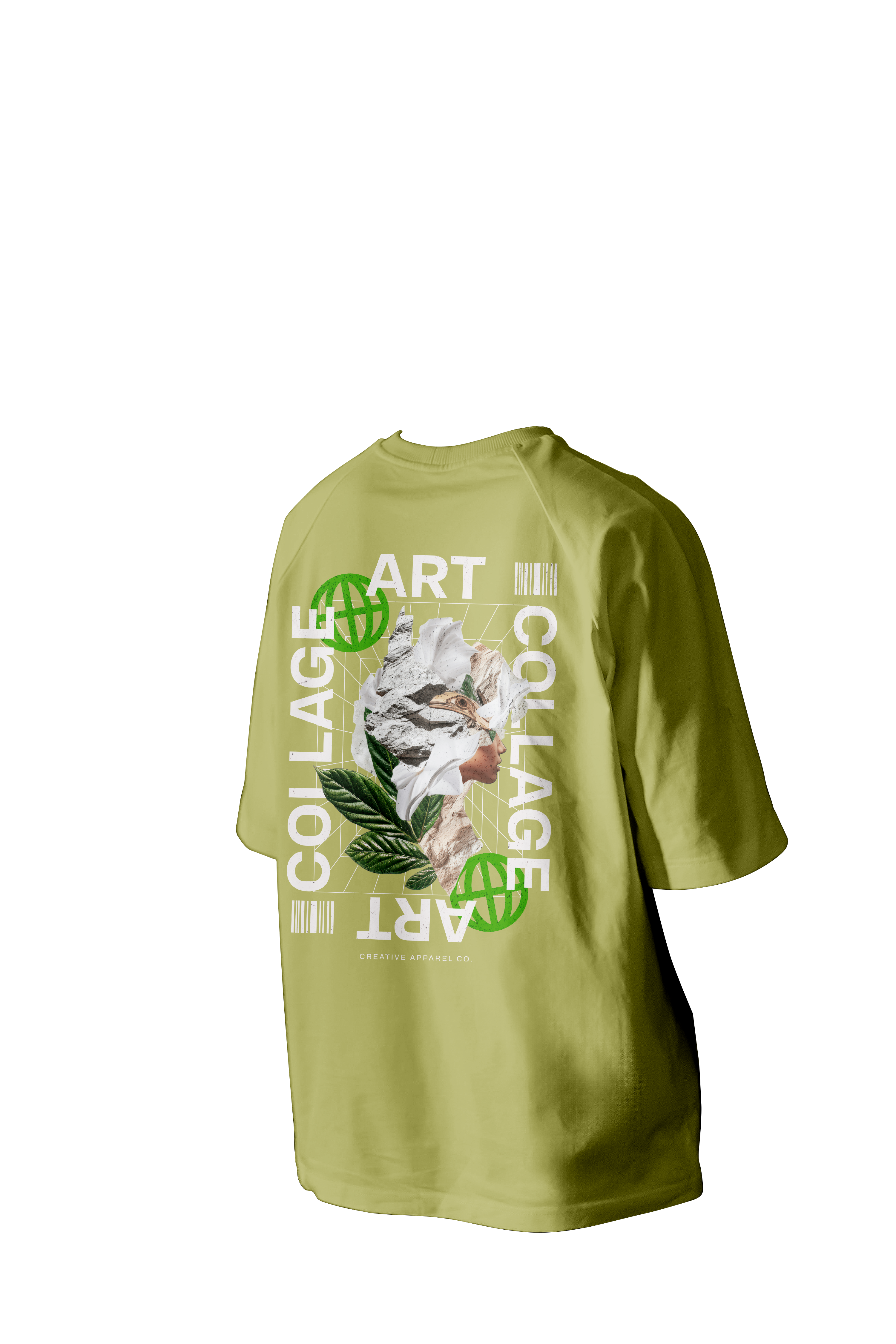 Art Collage Printed Oversized Tee