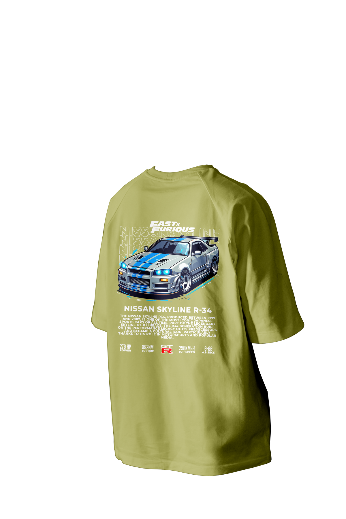 SKYLINE GTR34 Printed Oversized Tee