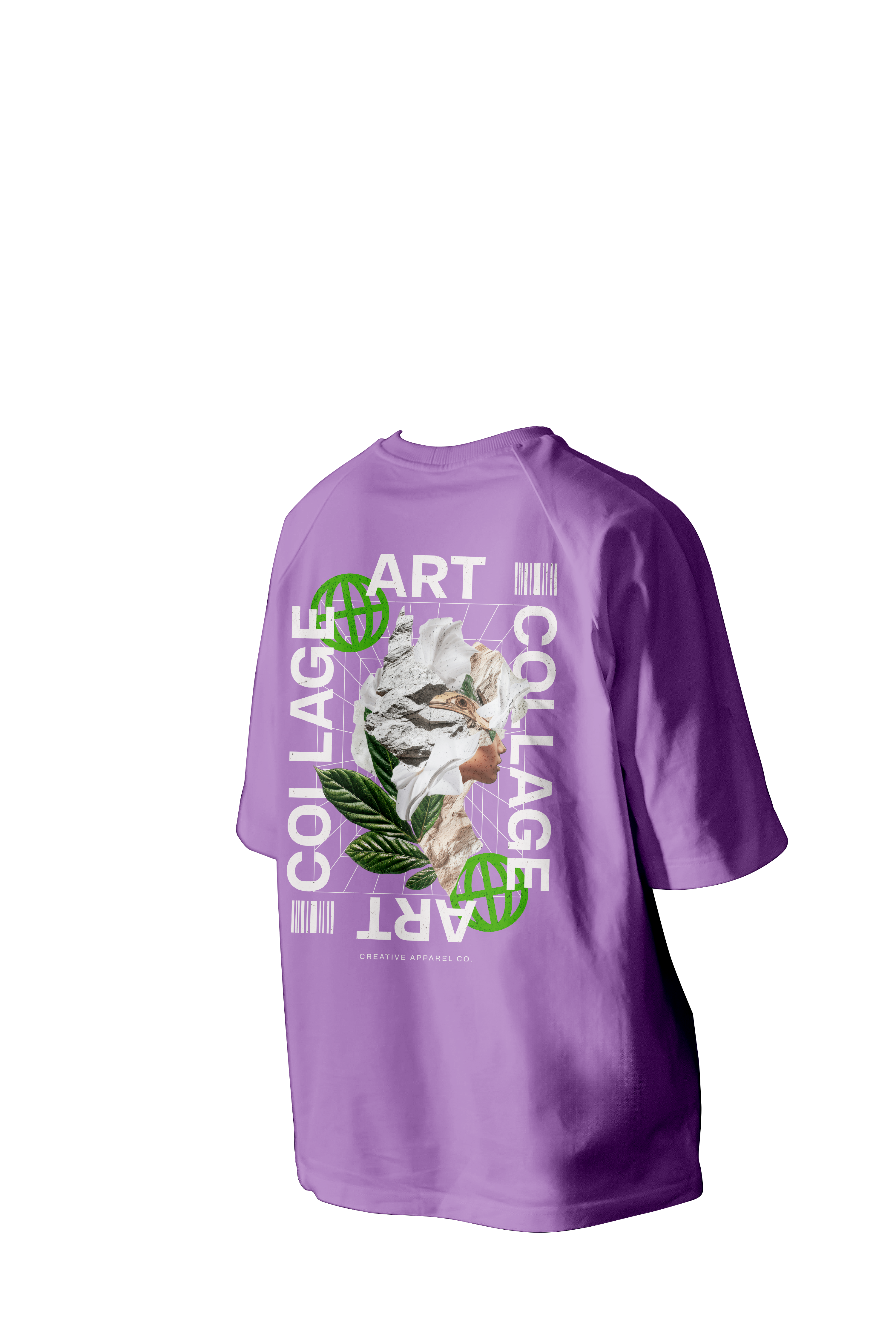 Art Collage Printed Oversized Tee