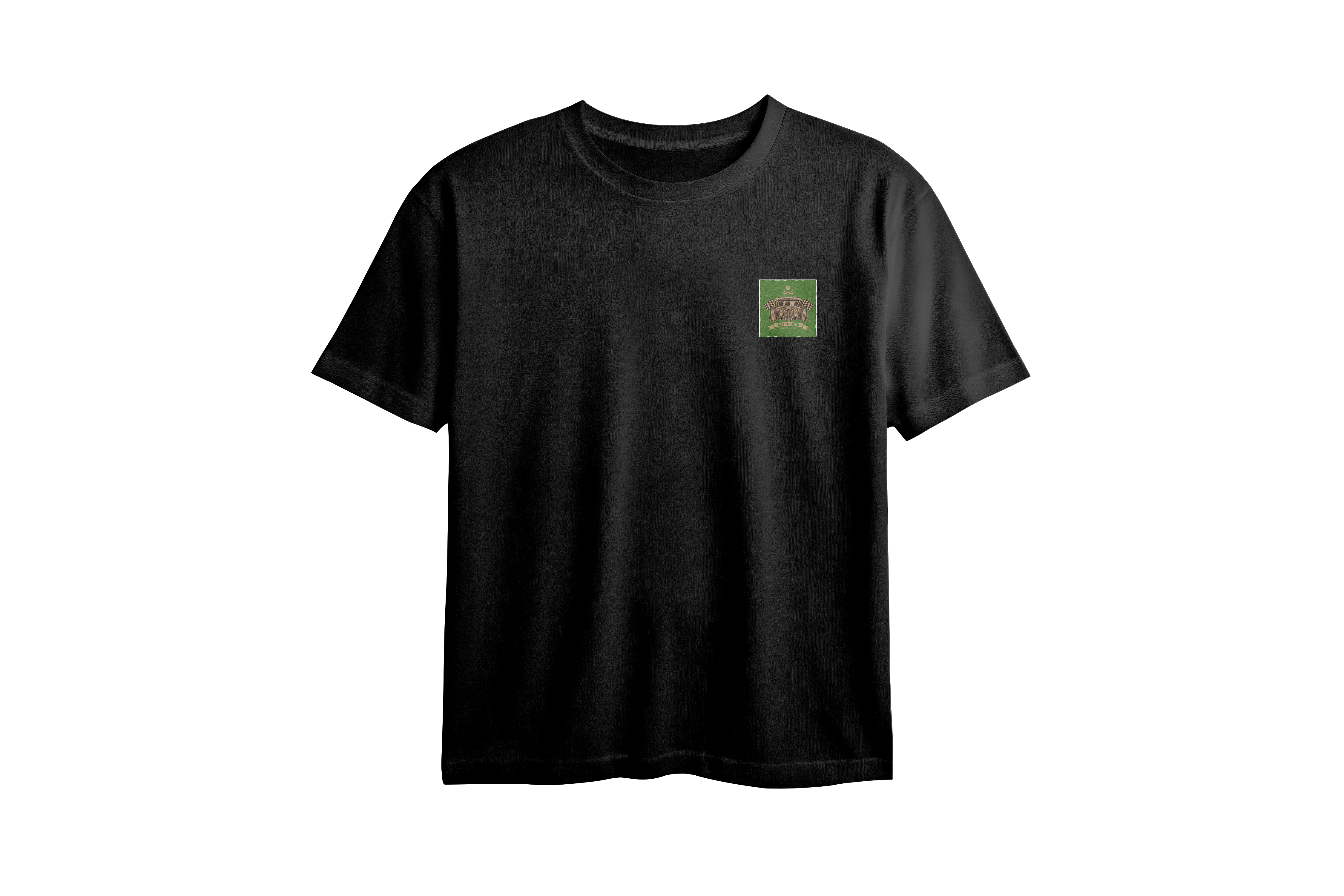 Old School Hot Road Classic Chest Printed Oversized Tee
