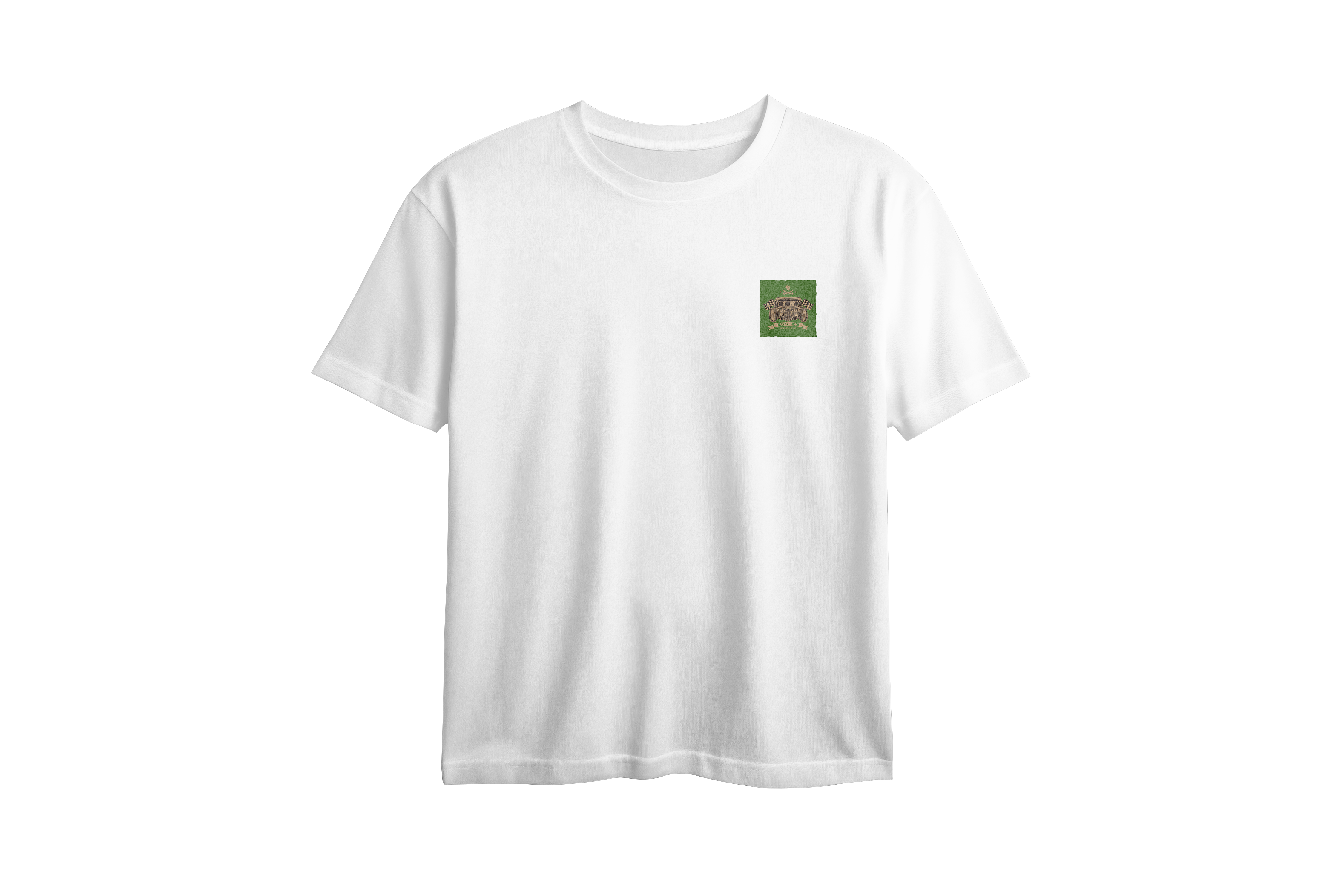 Old School Hot Road Classic Chest Printed Oversized Tee
