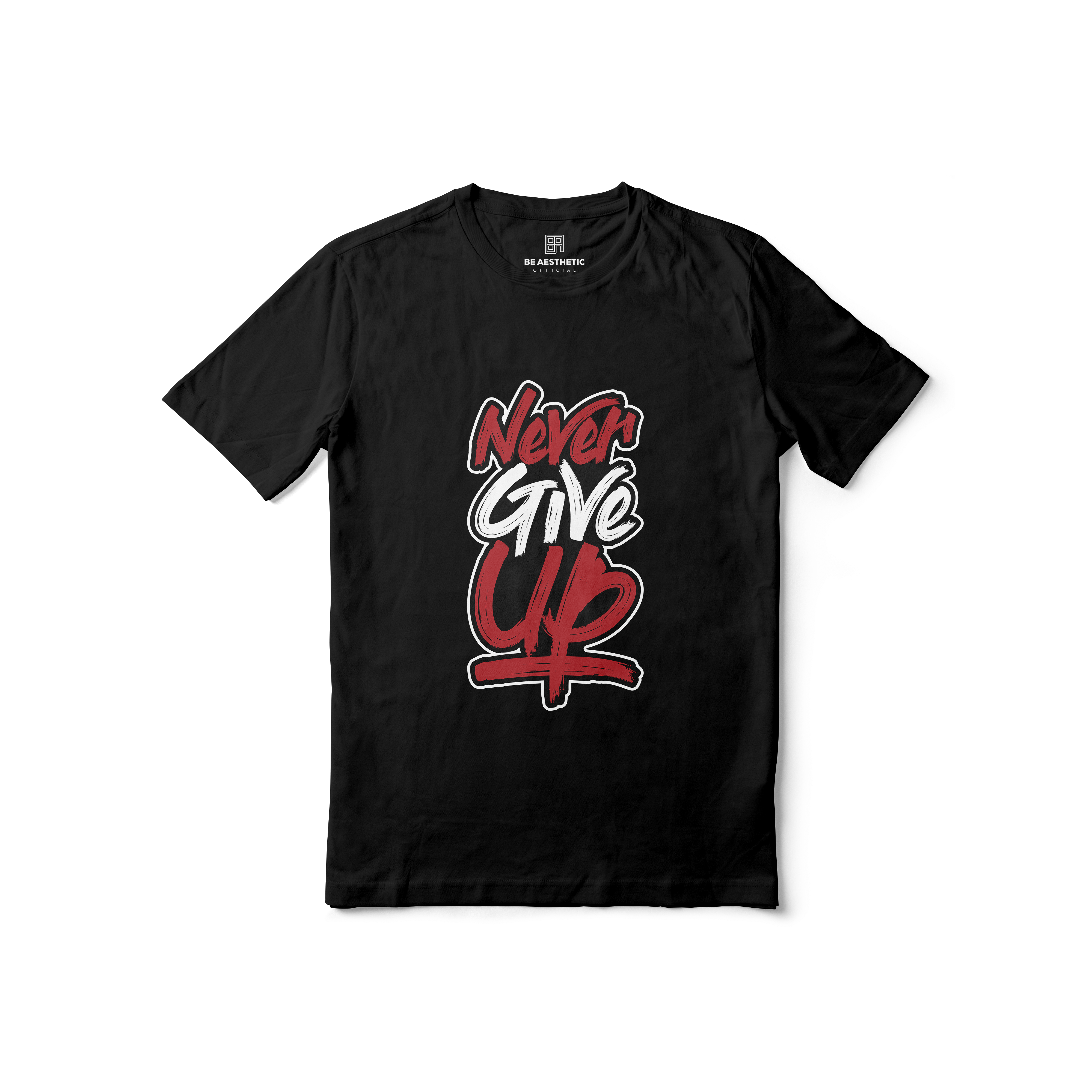 Never Give Up Regular Printed Tee