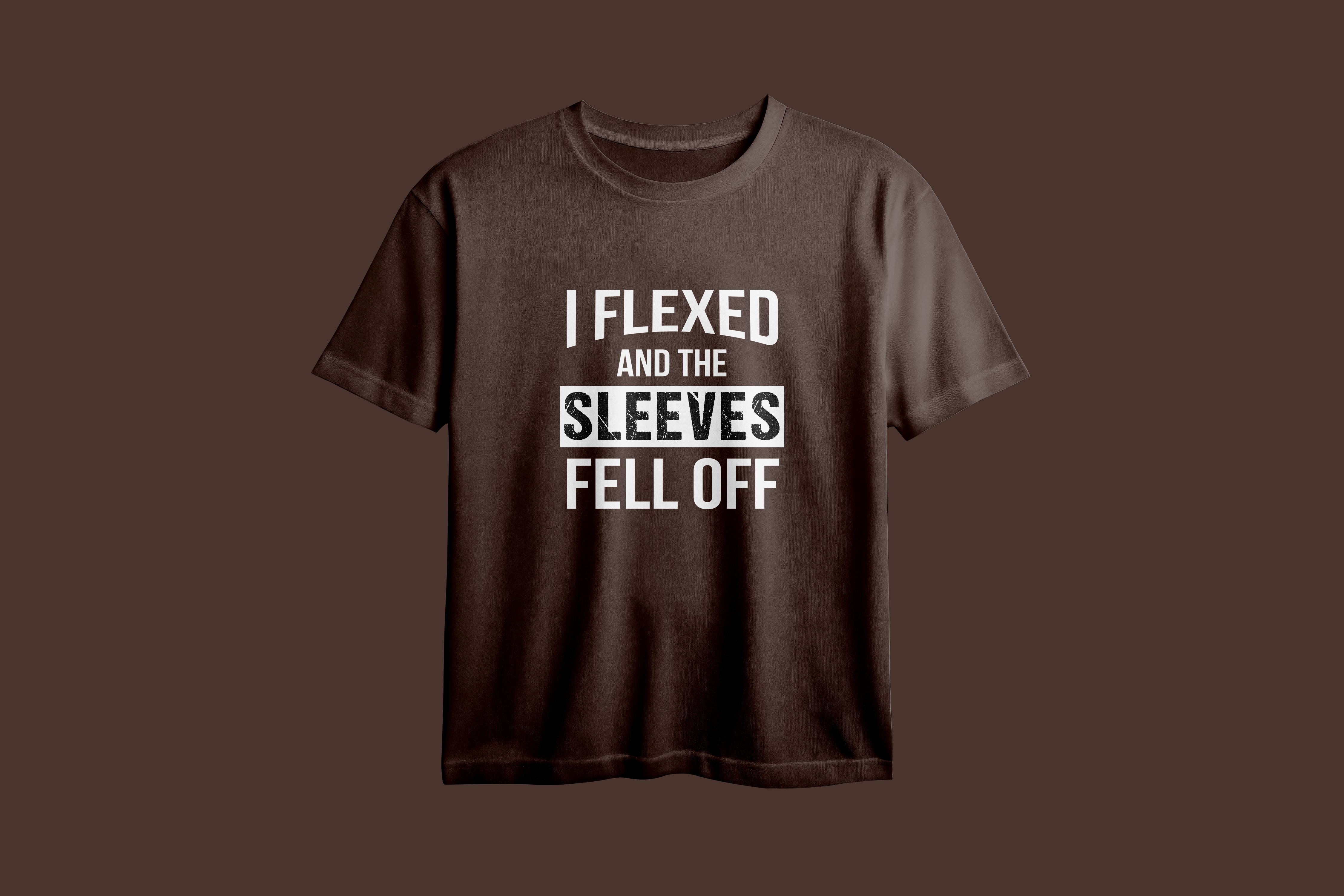 I Flexed And Sleeves Fell Off Printed Oversized Tee