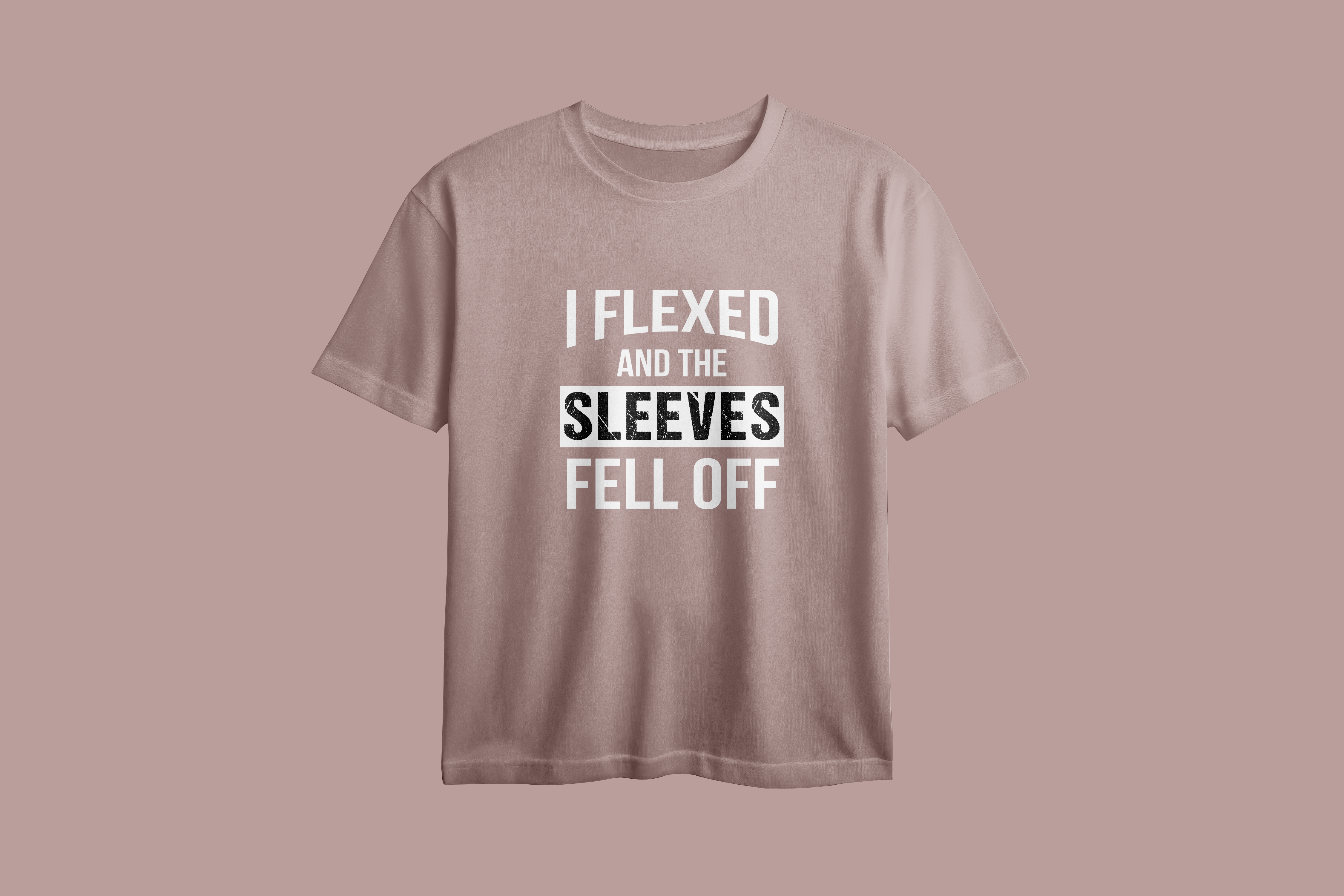 I Flexed And Sleeves Fell Off Printed Oversized Tee