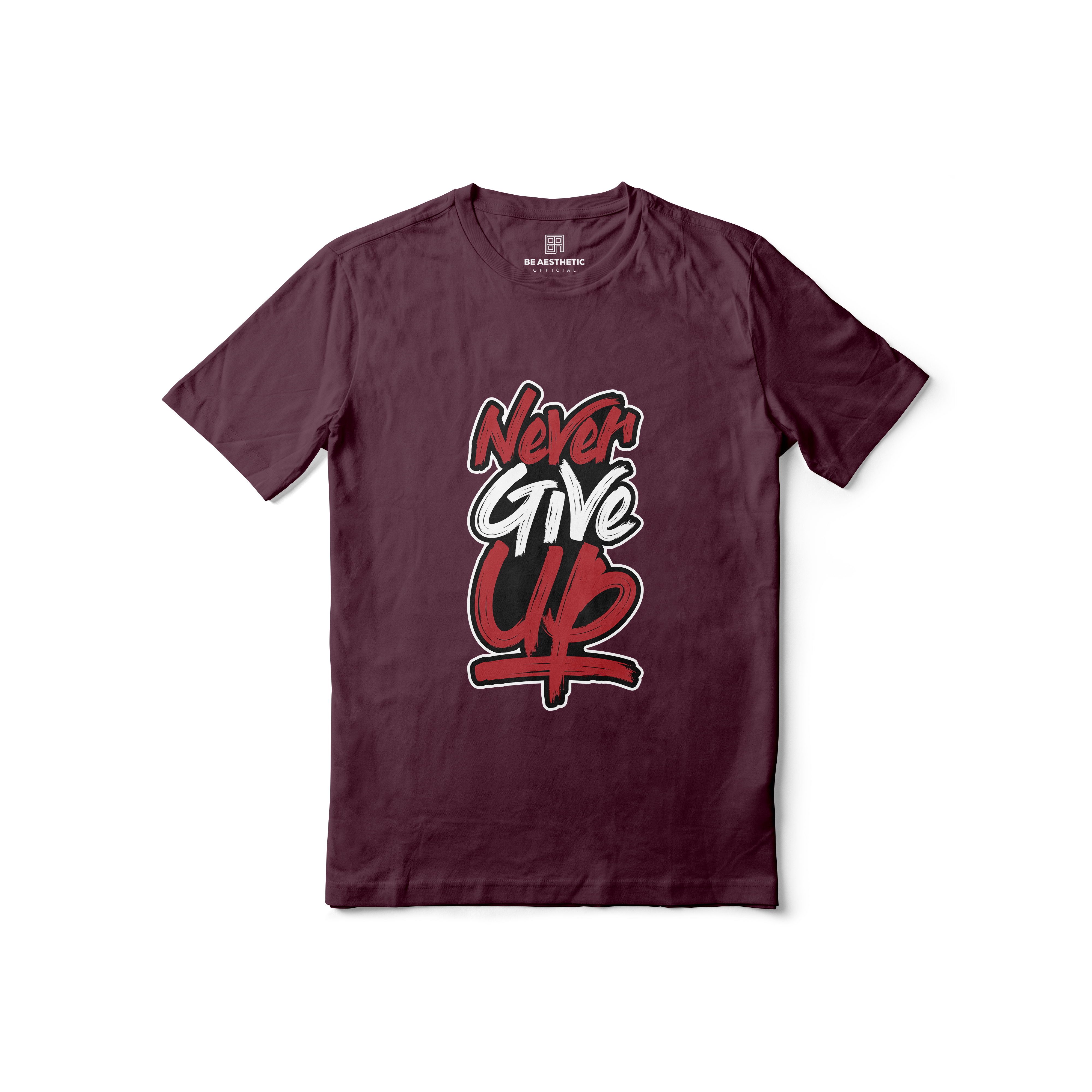 Never Give Up Regular Printed Tee