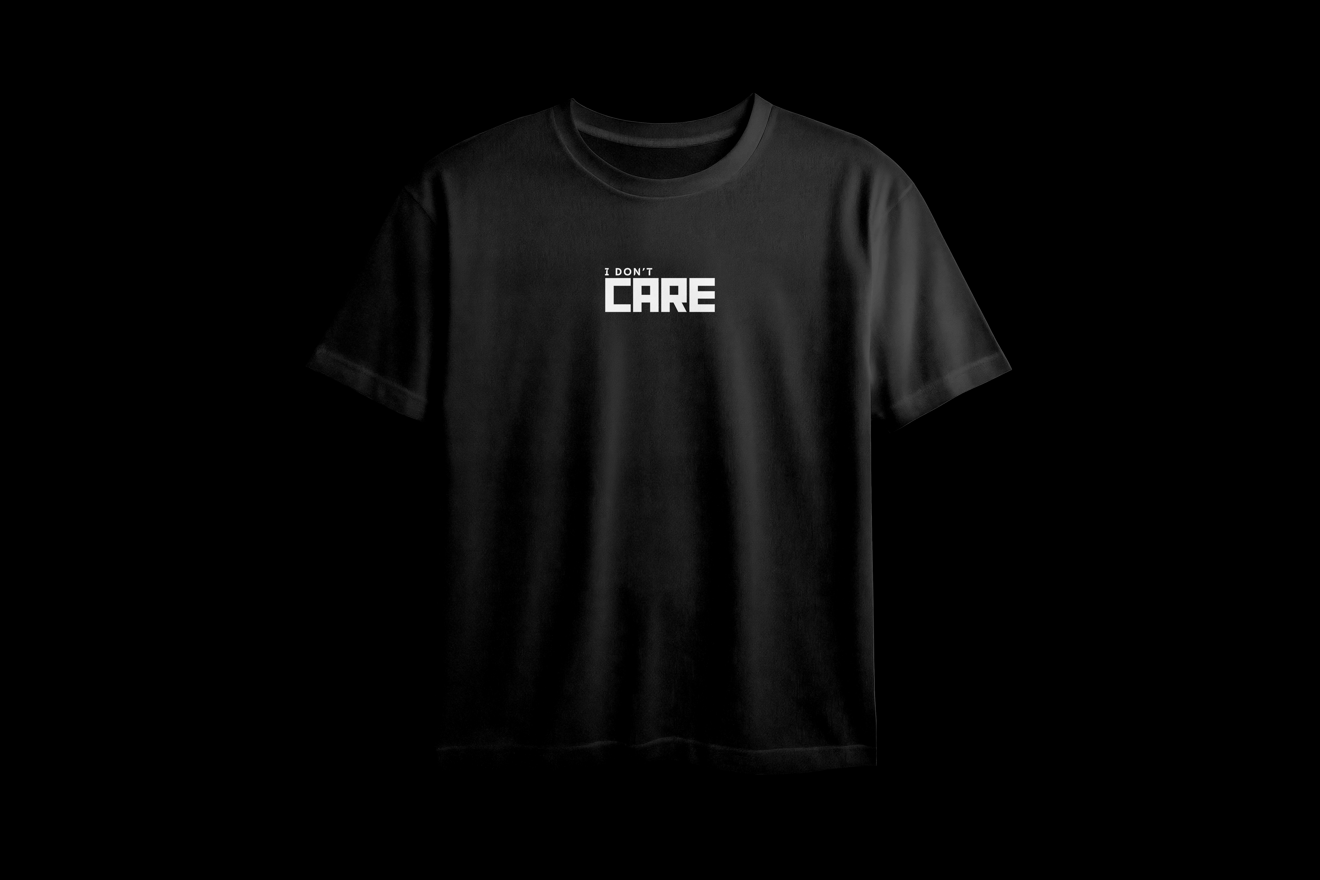 I Don't Care Printed Oversized Tee