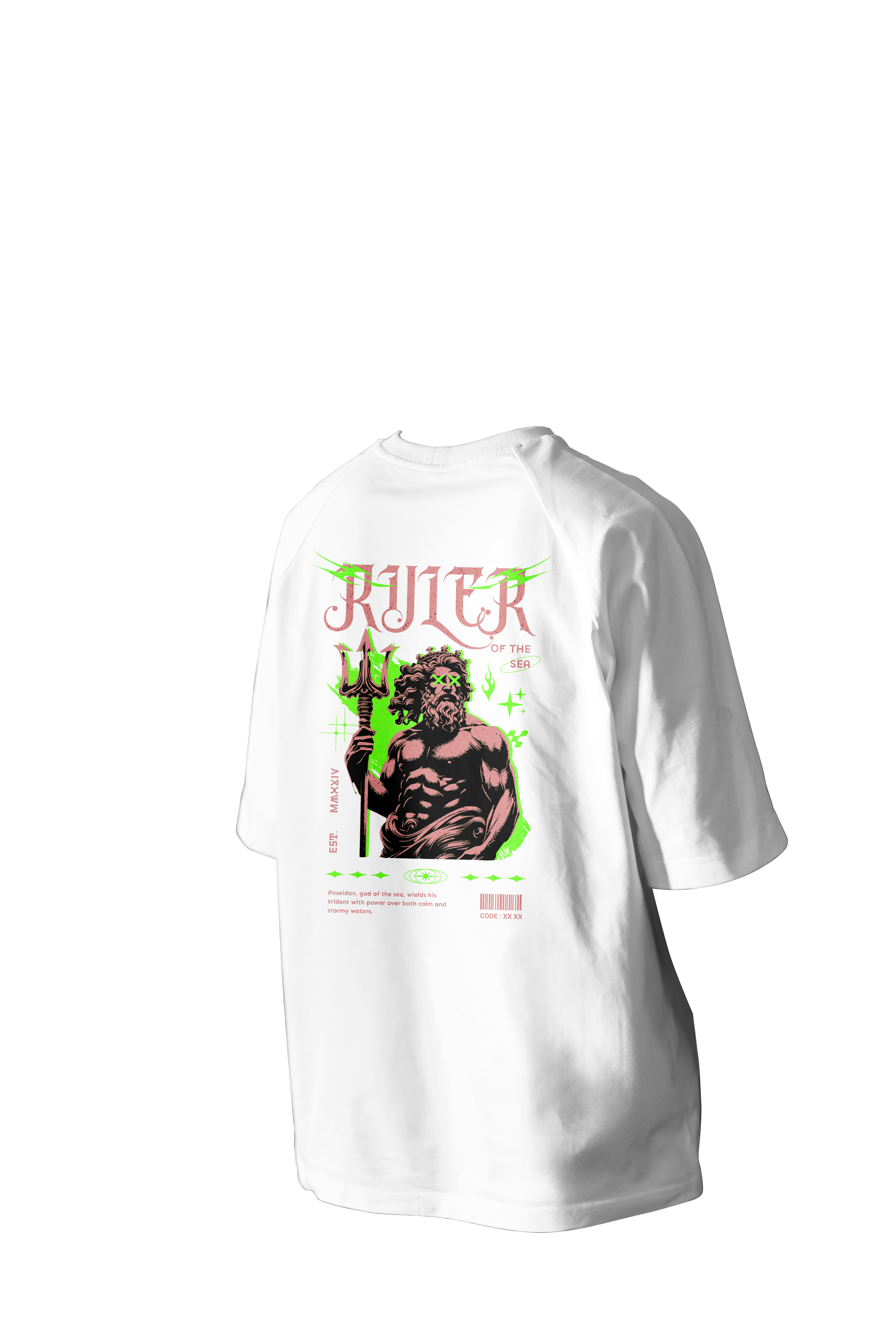 Ruler of the sea Printed Oversized Tee