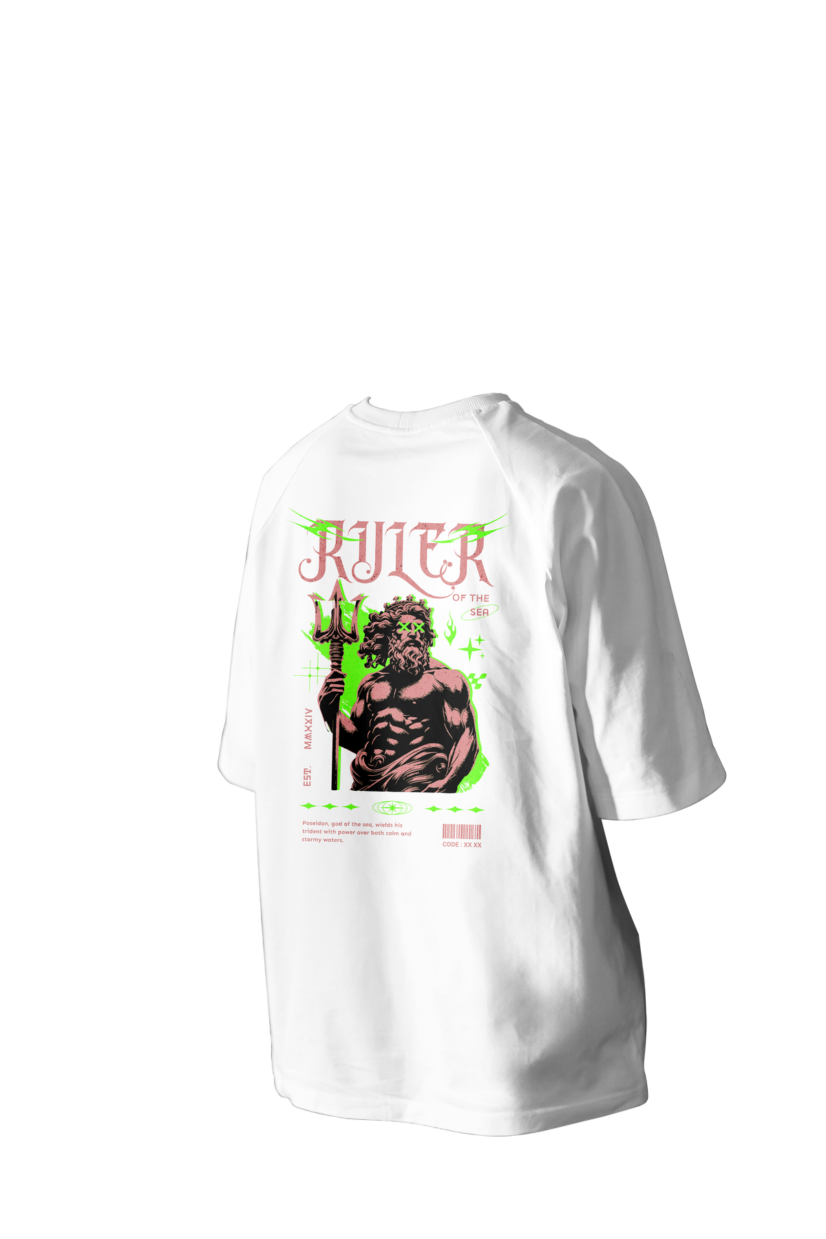 Ruler of the sea Printed Oversized Tee