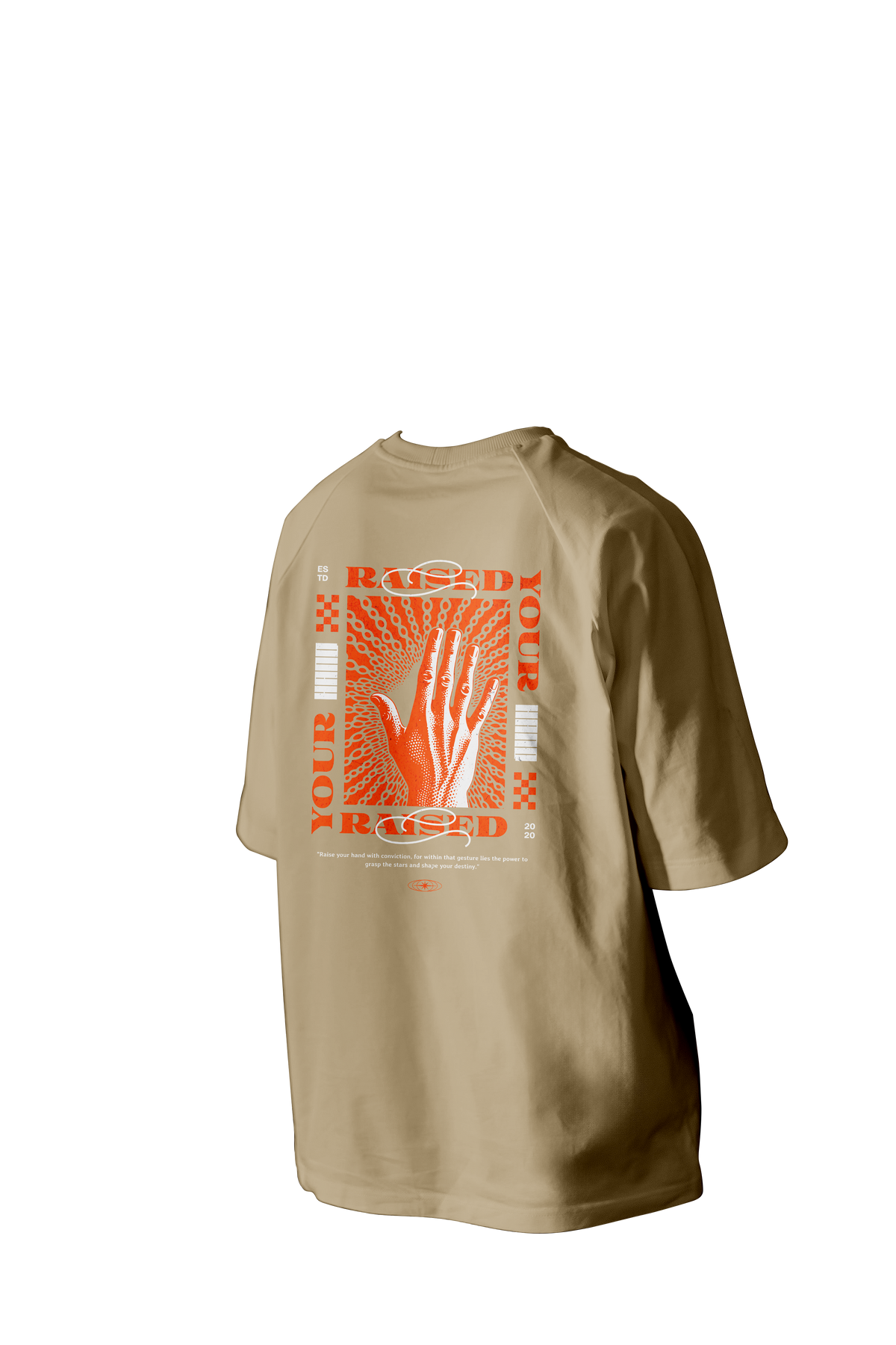 Raised Your Hand Printed Oversized Tee
