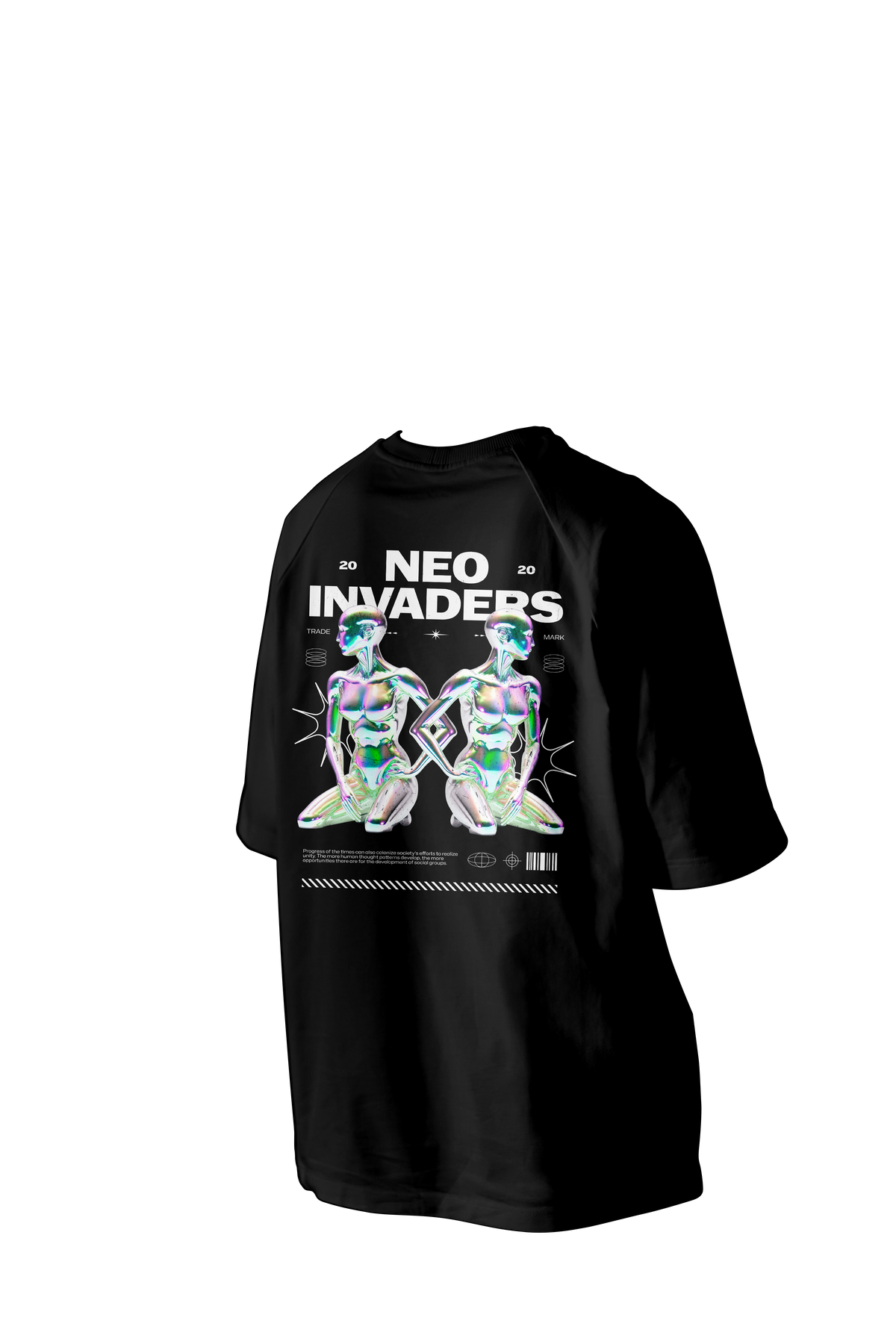 NEO INVADERS Printed Oversized Tee