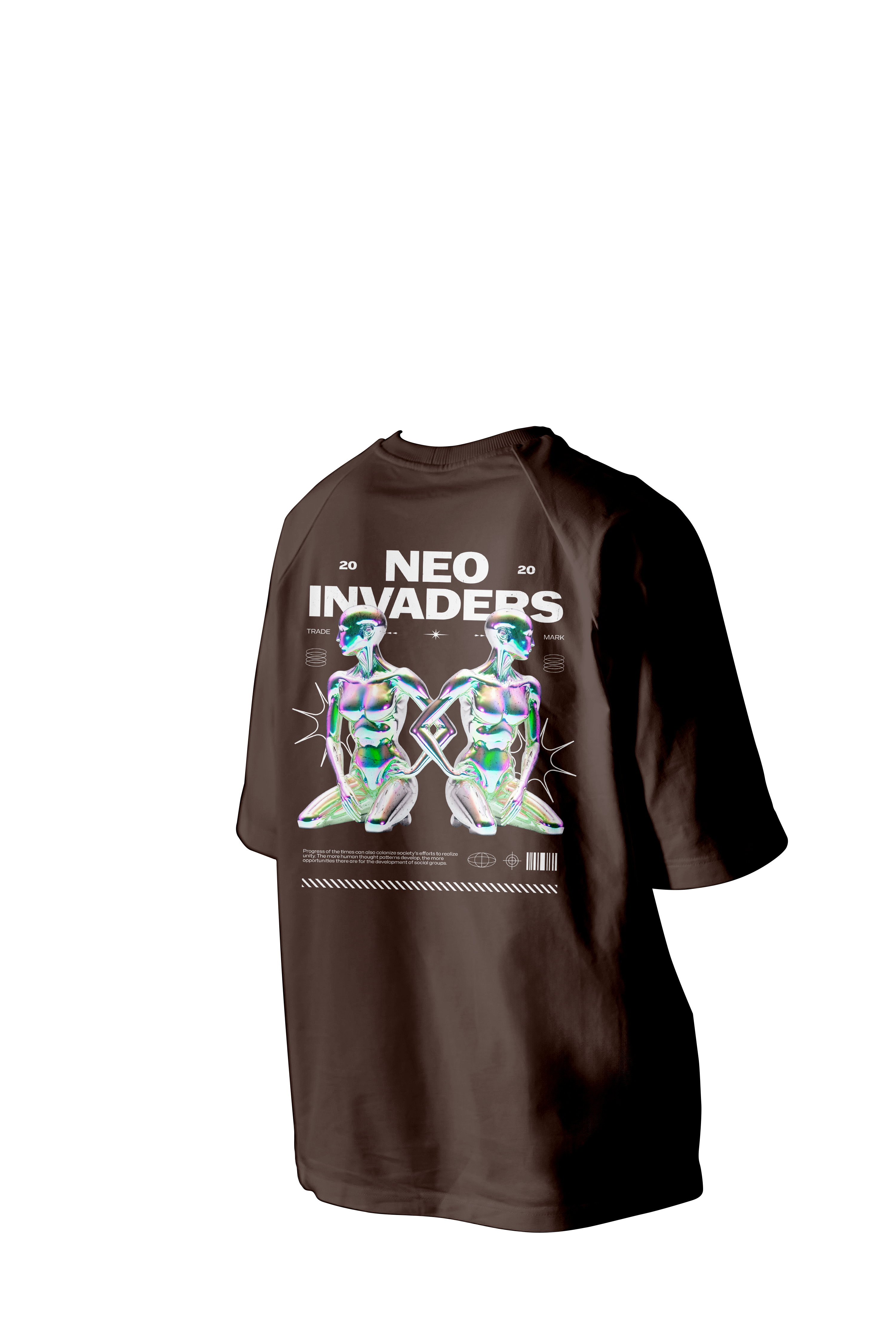 NEO INVADERS Printed Oversized Tee