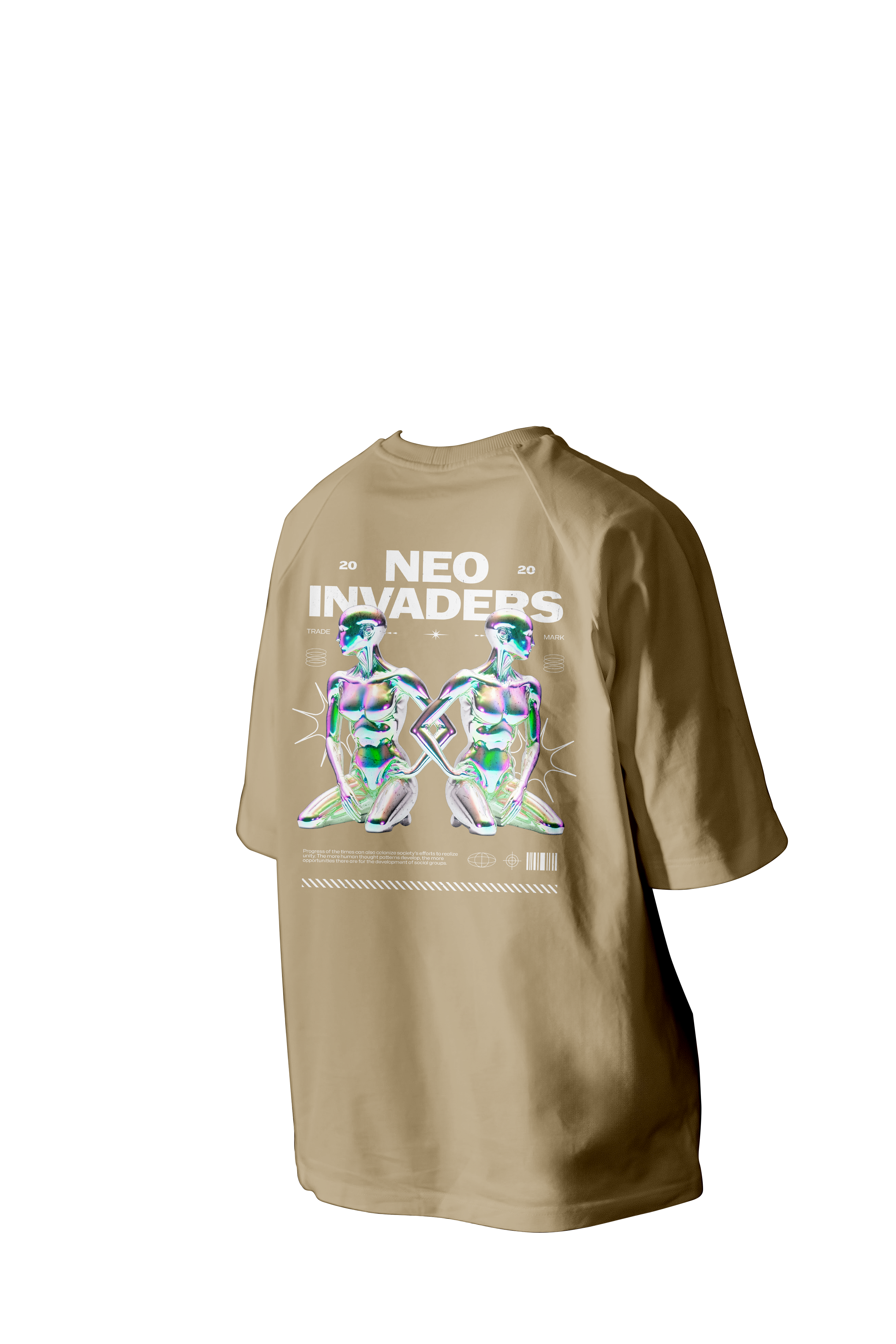 NEO INVADERS Printed Oversized Tee