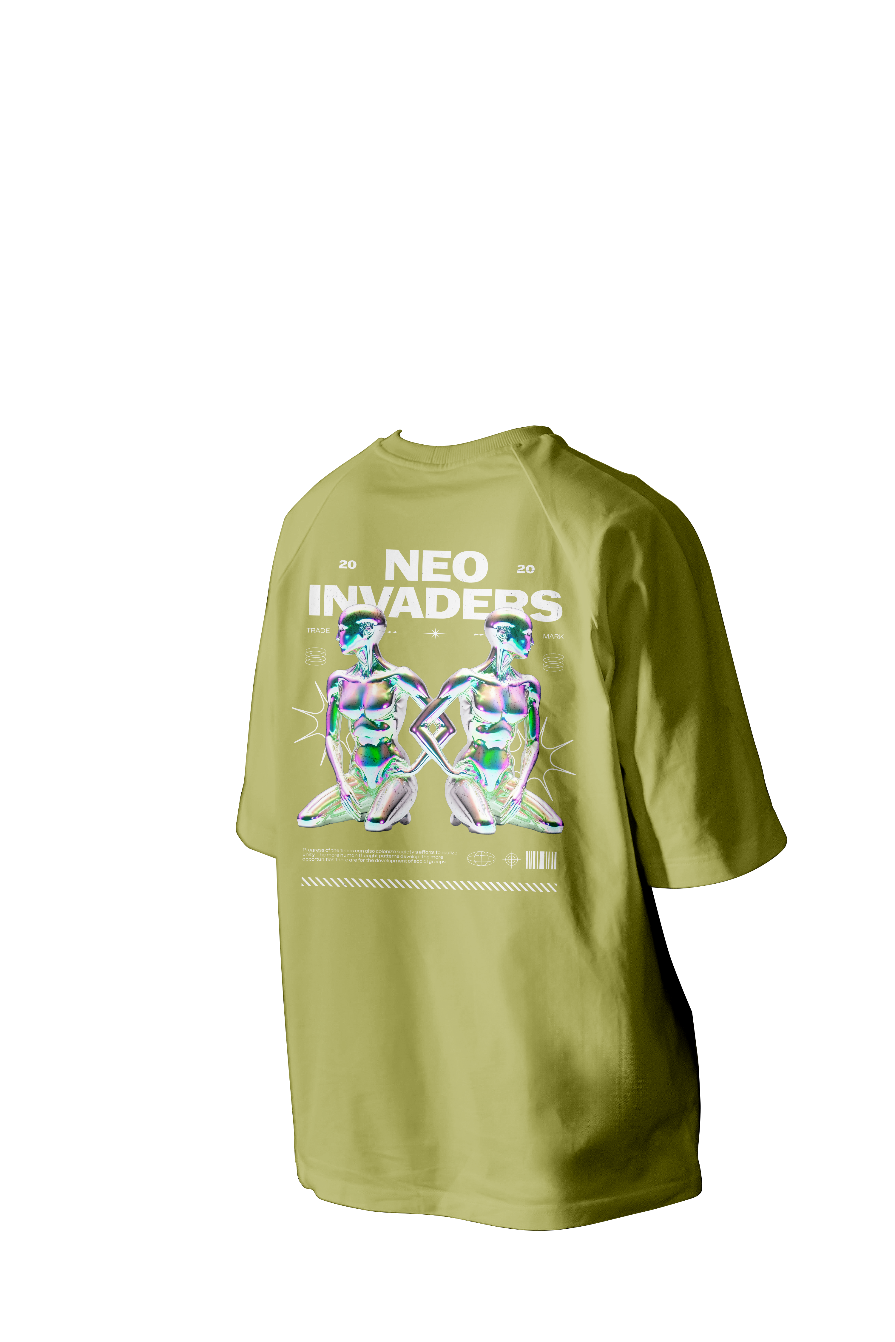 NEO INVADERS Printed Oversized Tee