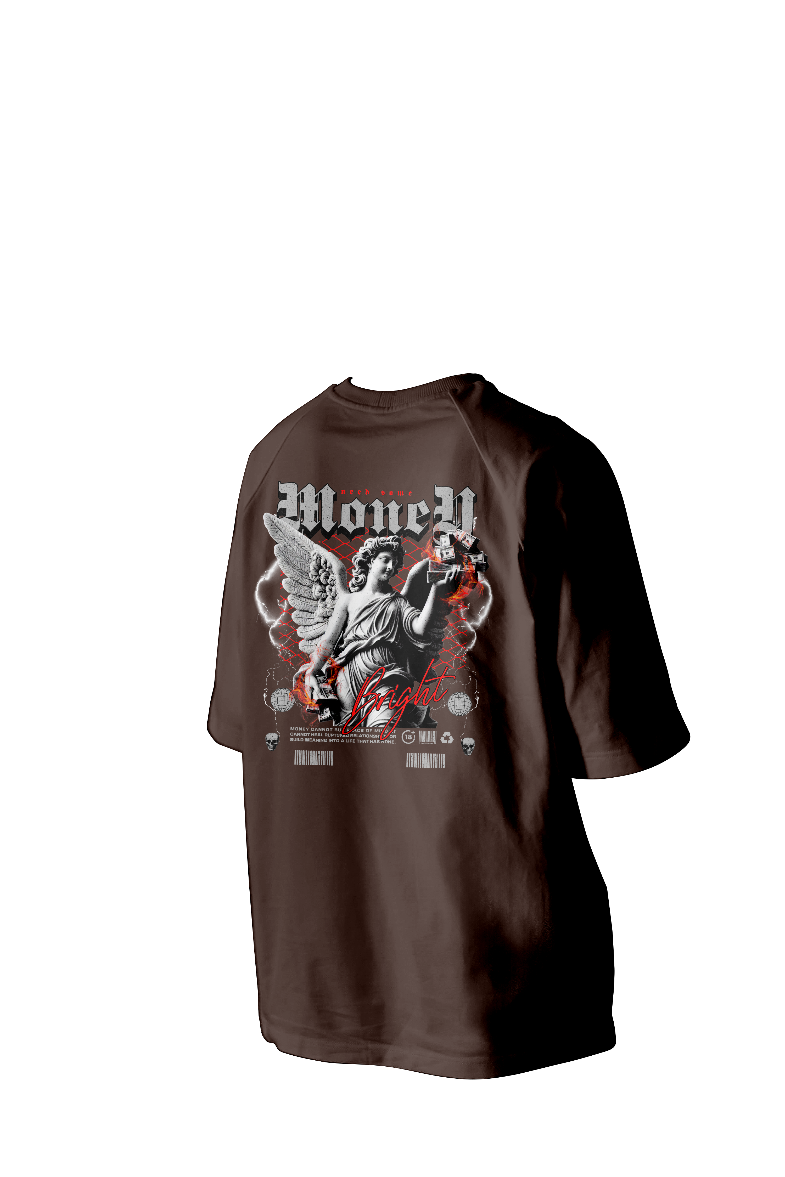 need some MoneY Printed Oversized Tee