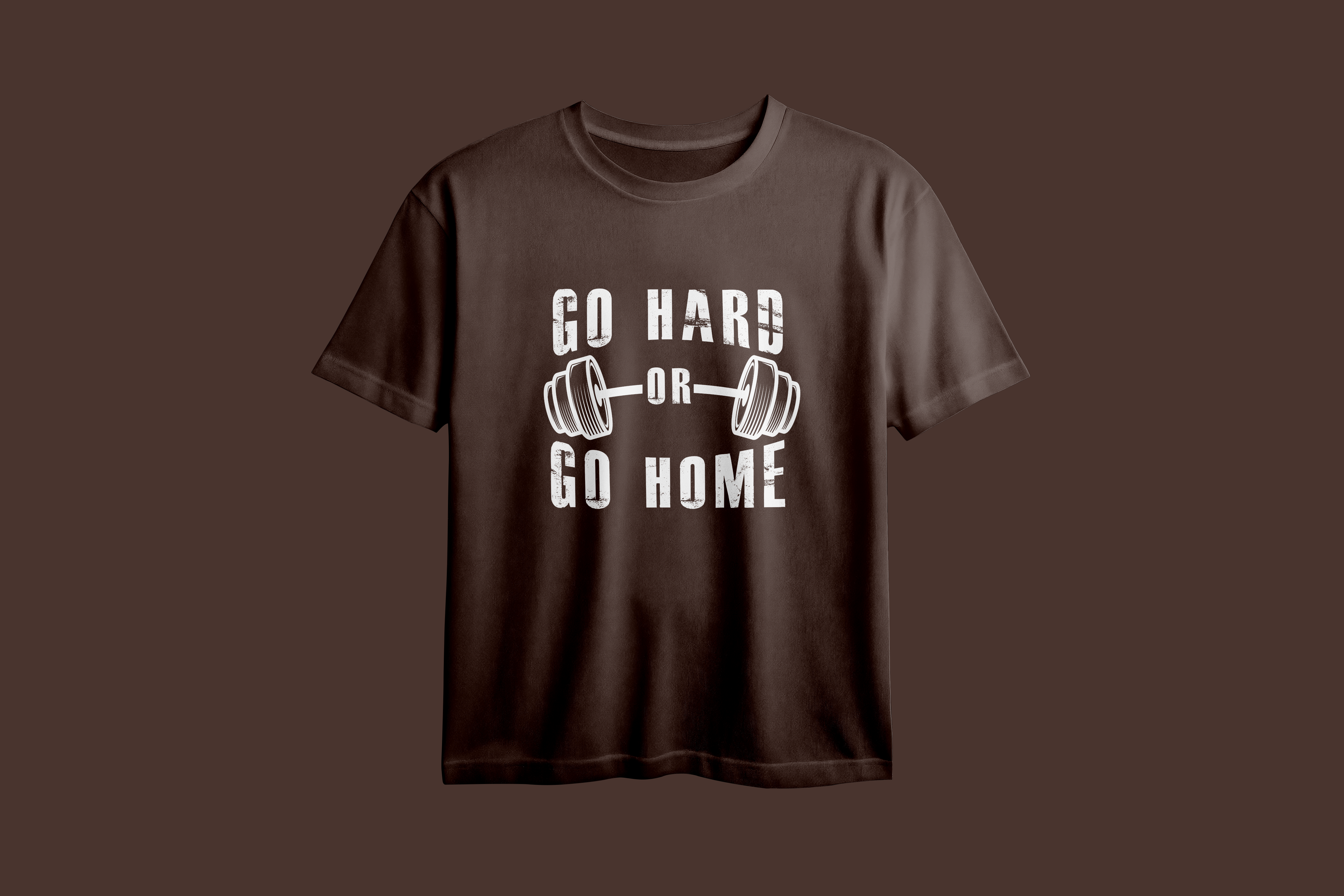 Go Hard or Go Home Printed Oversized Tee