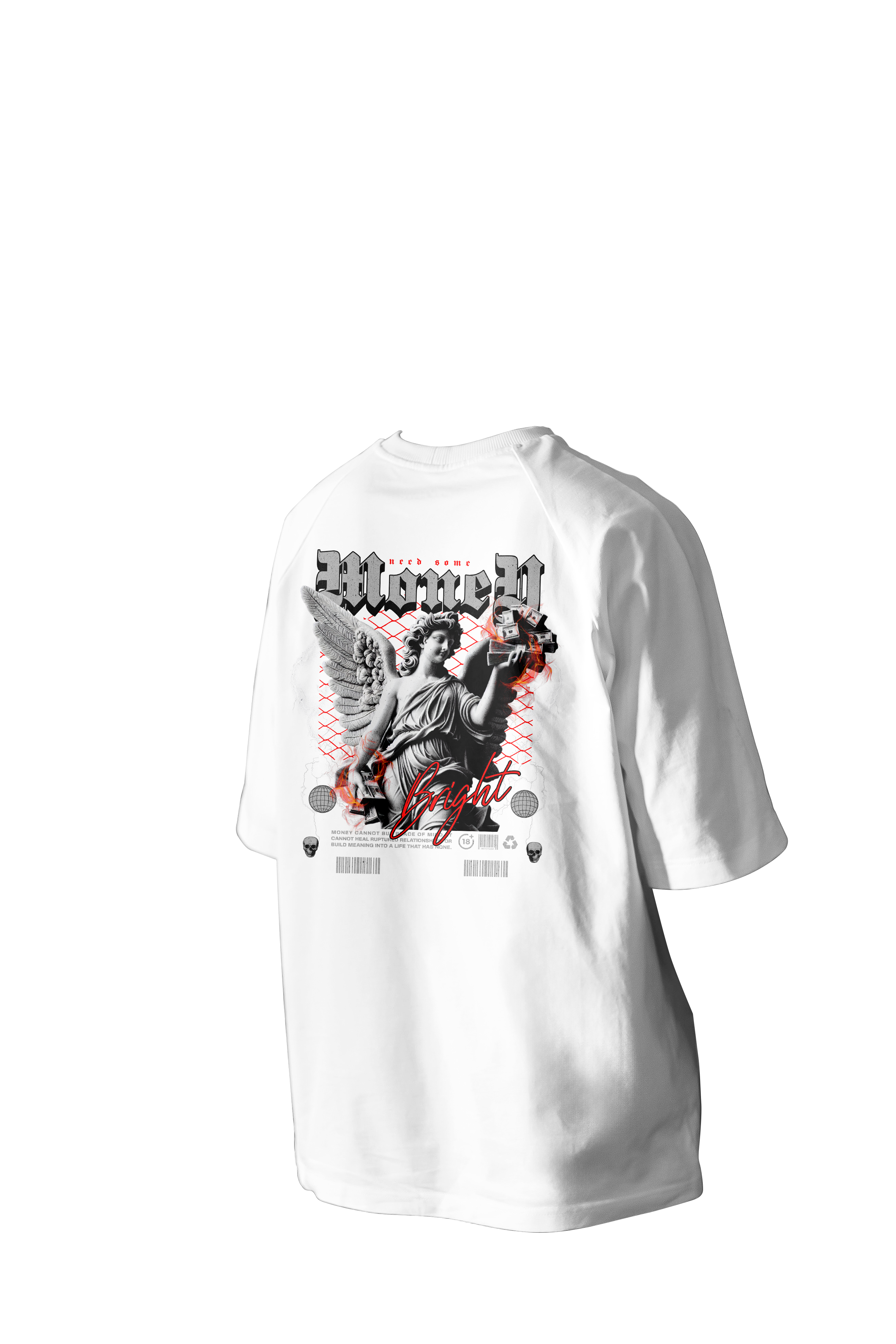 need some MoneY Printed Oversized Tee
