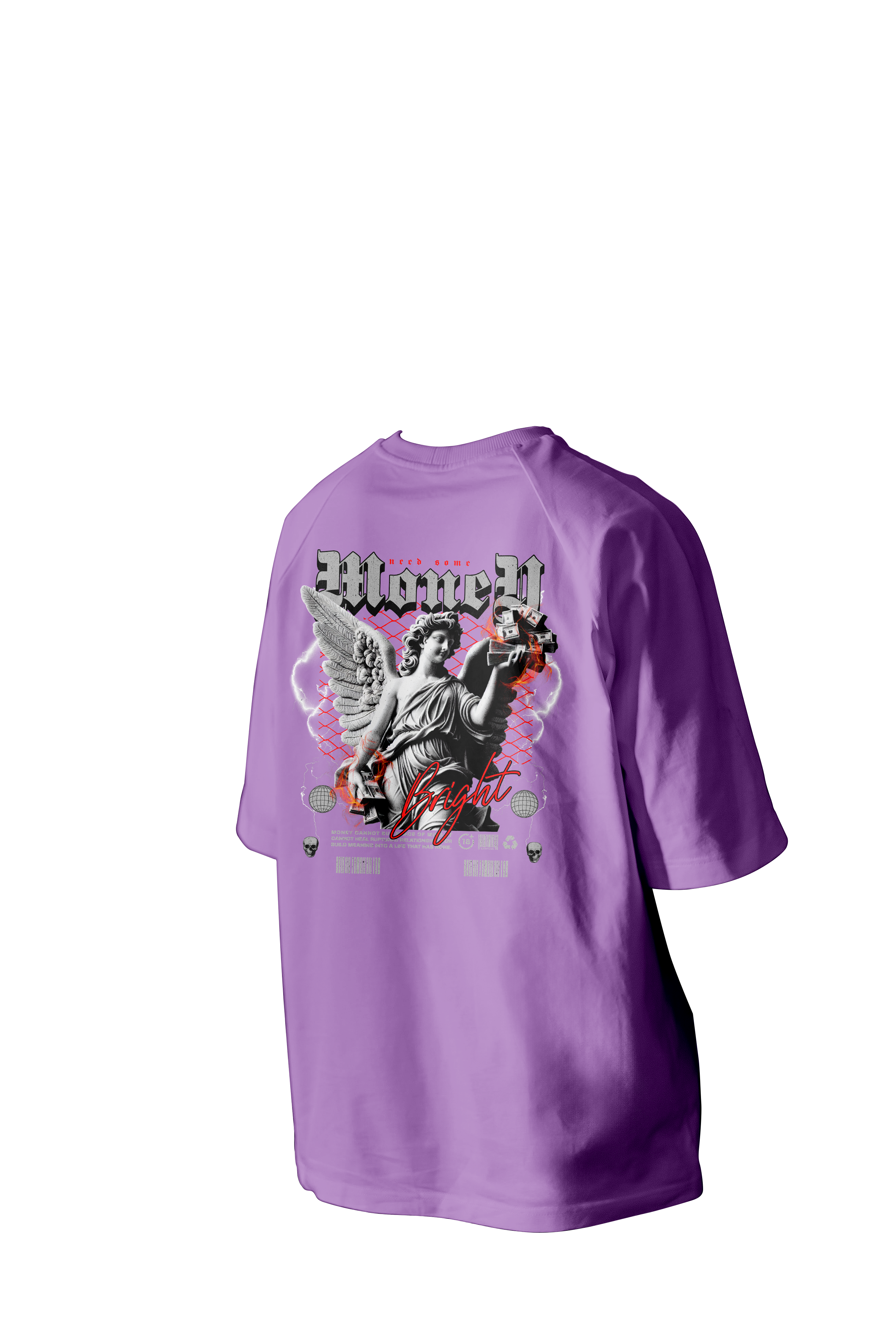 need some MoneY Printed Oversized Tee