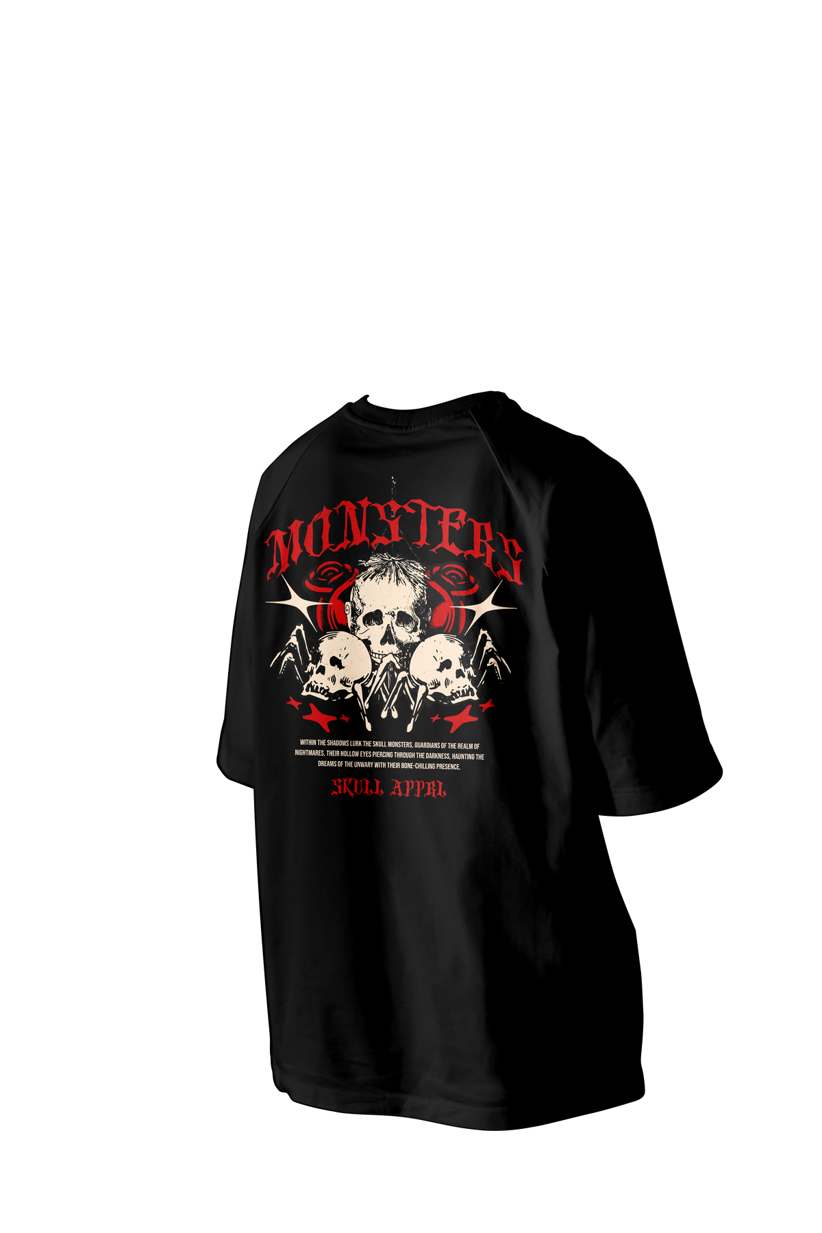 Monsters Skull Apprl Printed Oversized Tee