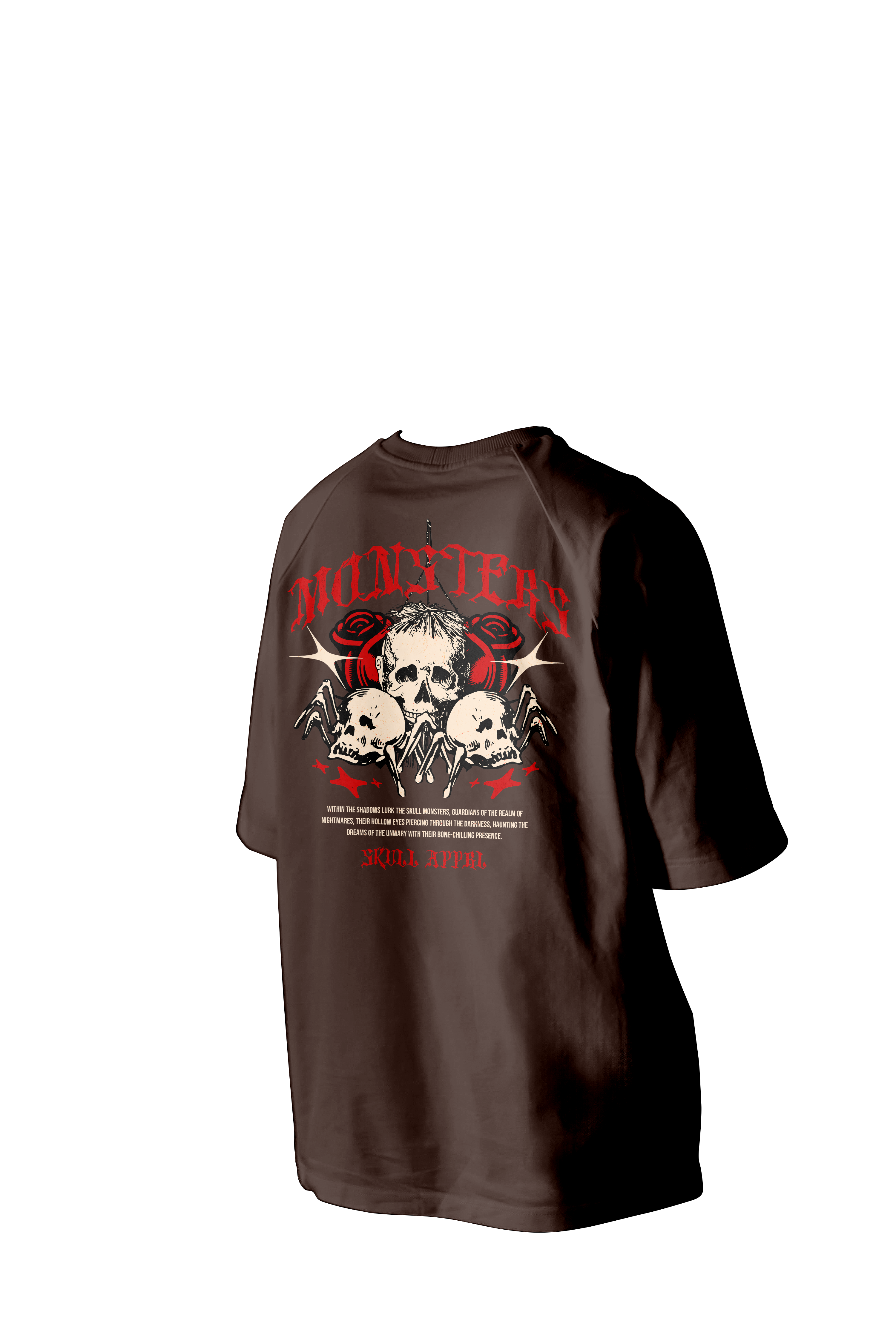Monsters Skull Apprl Printed Oversized Tee