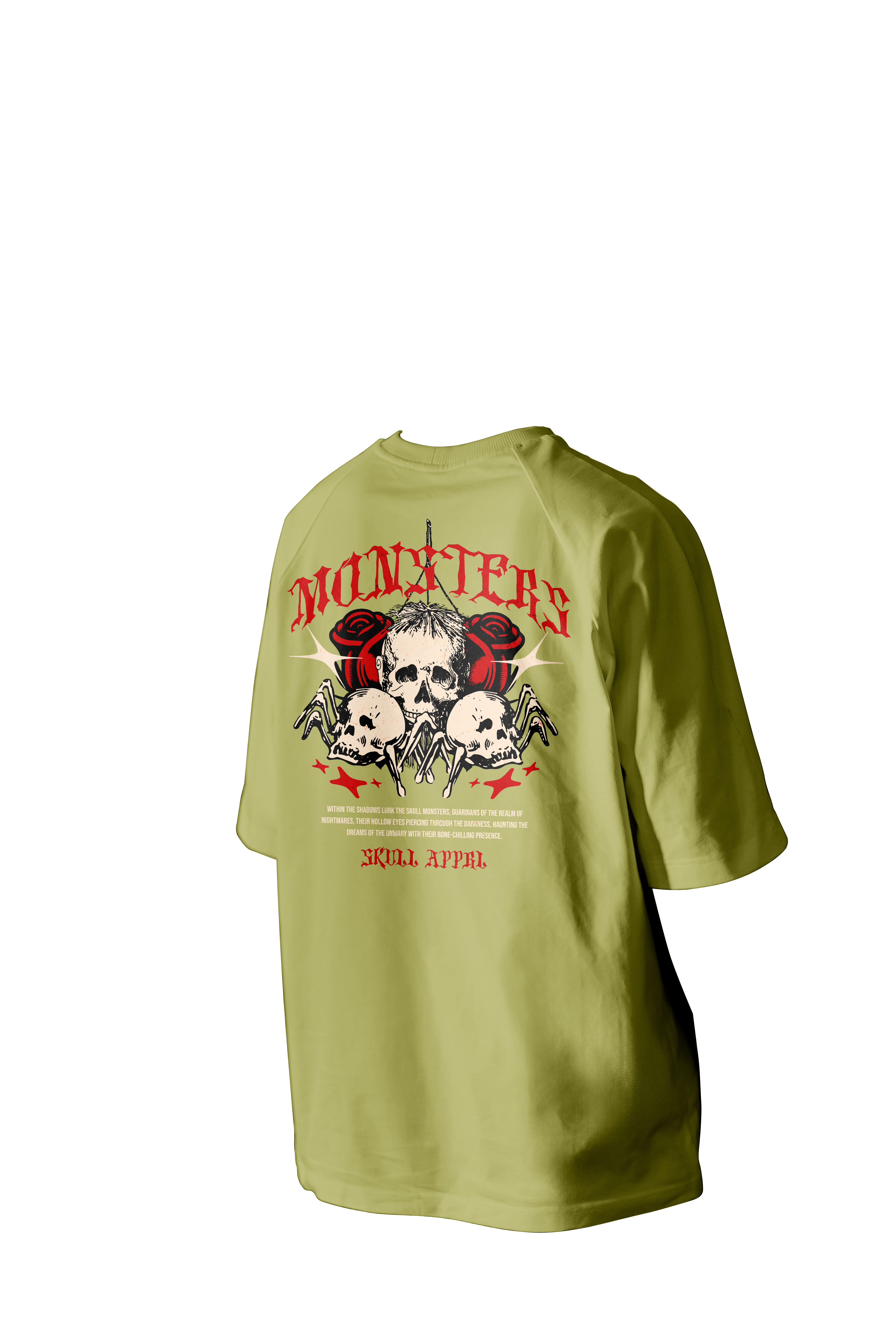 Monsters Skull Apprl Printed Oversized Tee