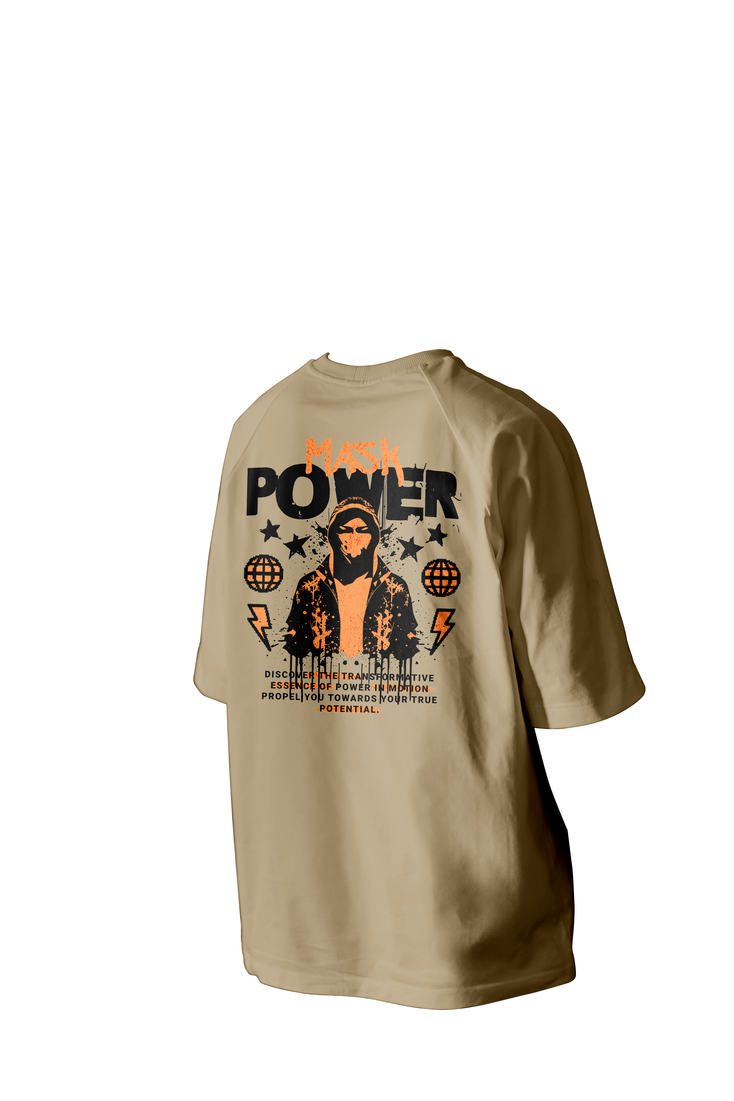 Mask Power Printed Oversized Tee