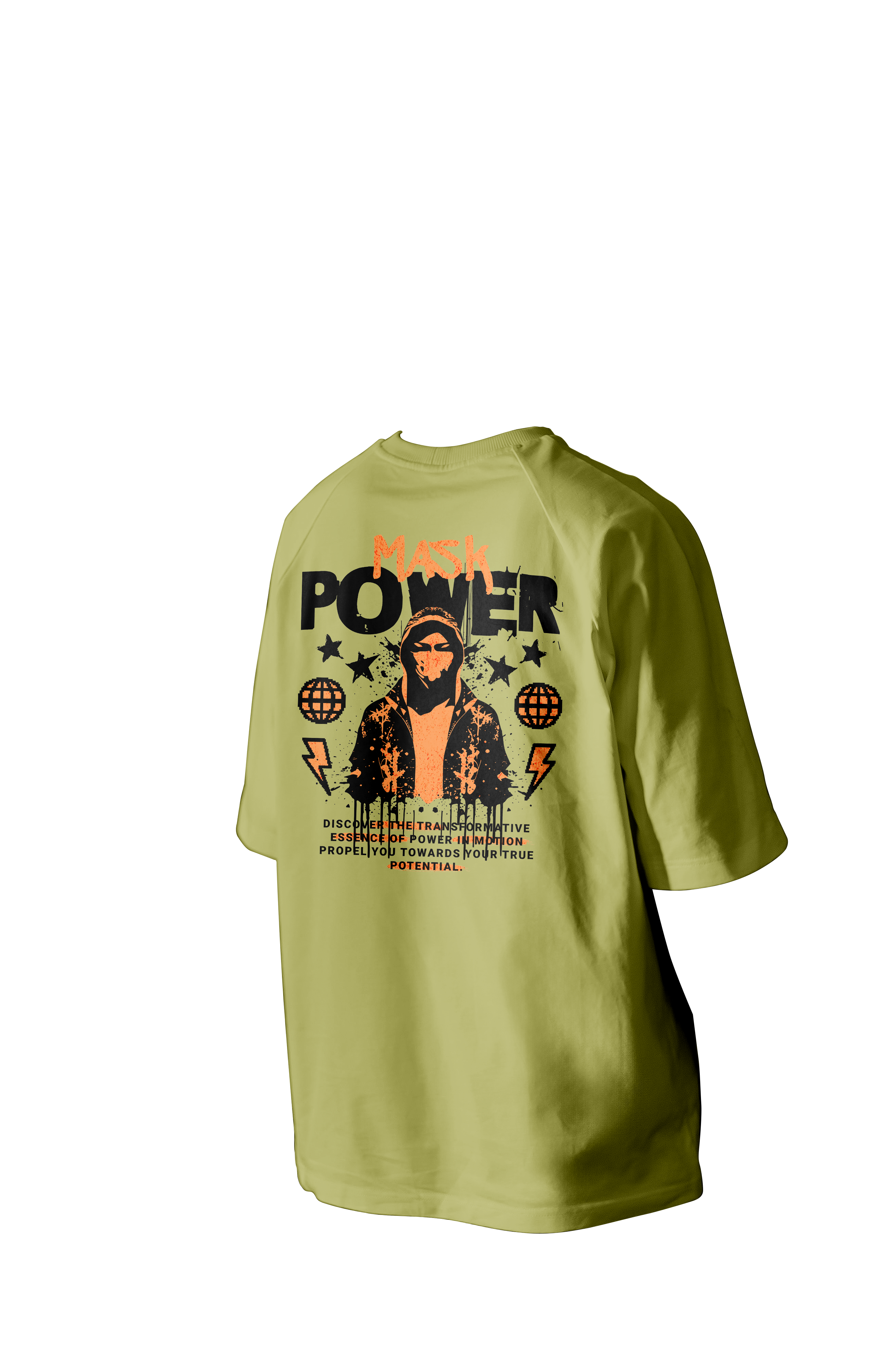 Mask Power Printed Oversized Tee