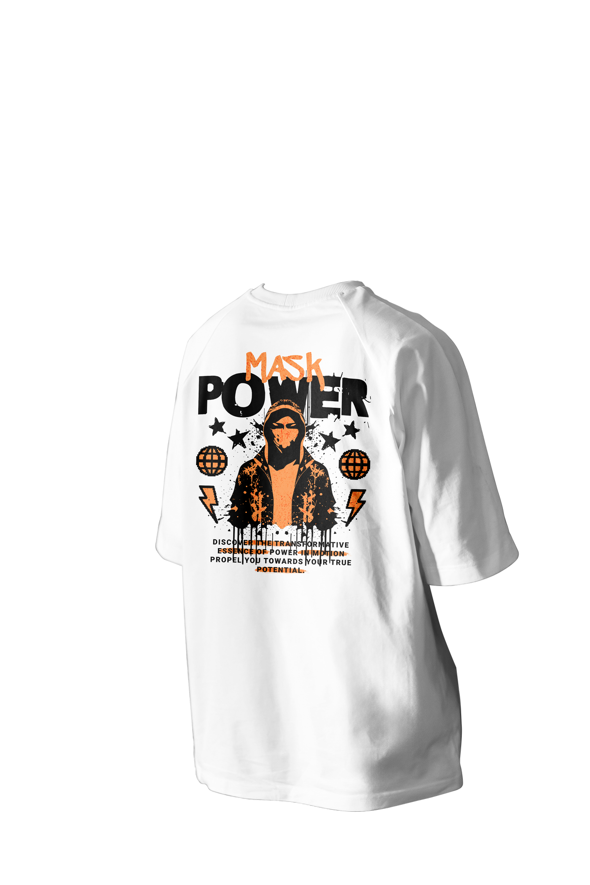 Mask Power Printed Oversized Tee