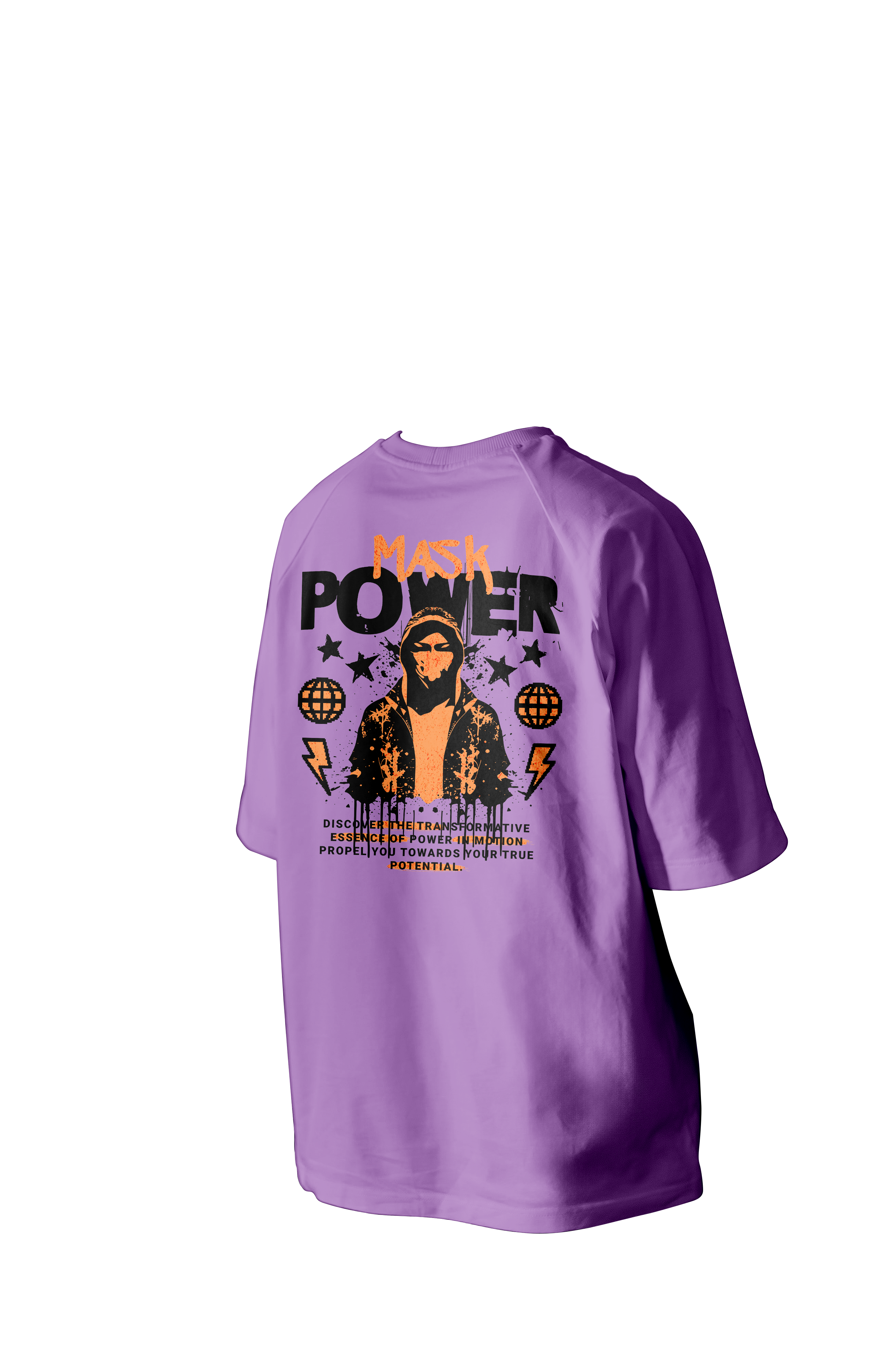 Mask Power Printed Oversized Tee