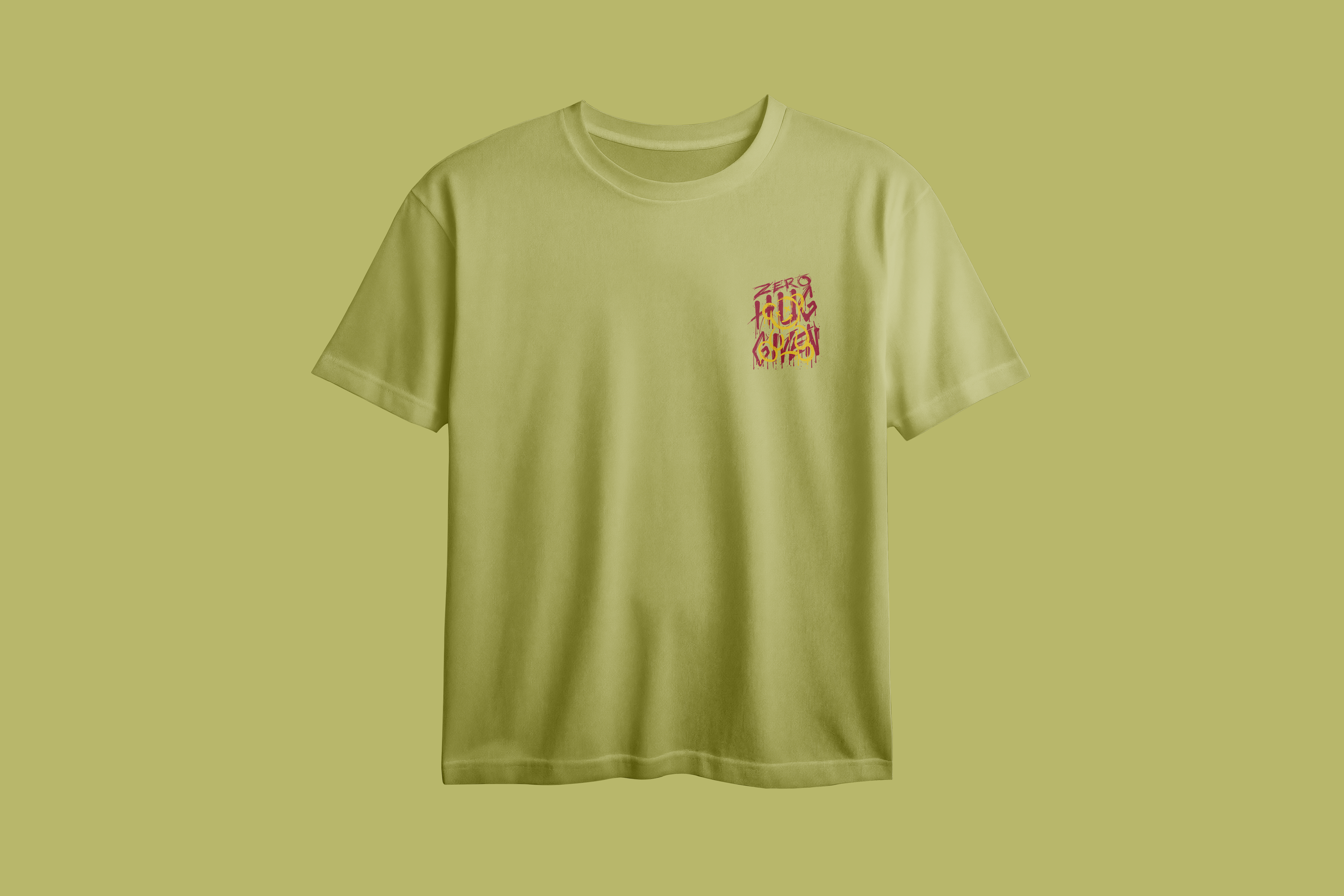 ZERO HUG GIVEN Printed Oversized Tee