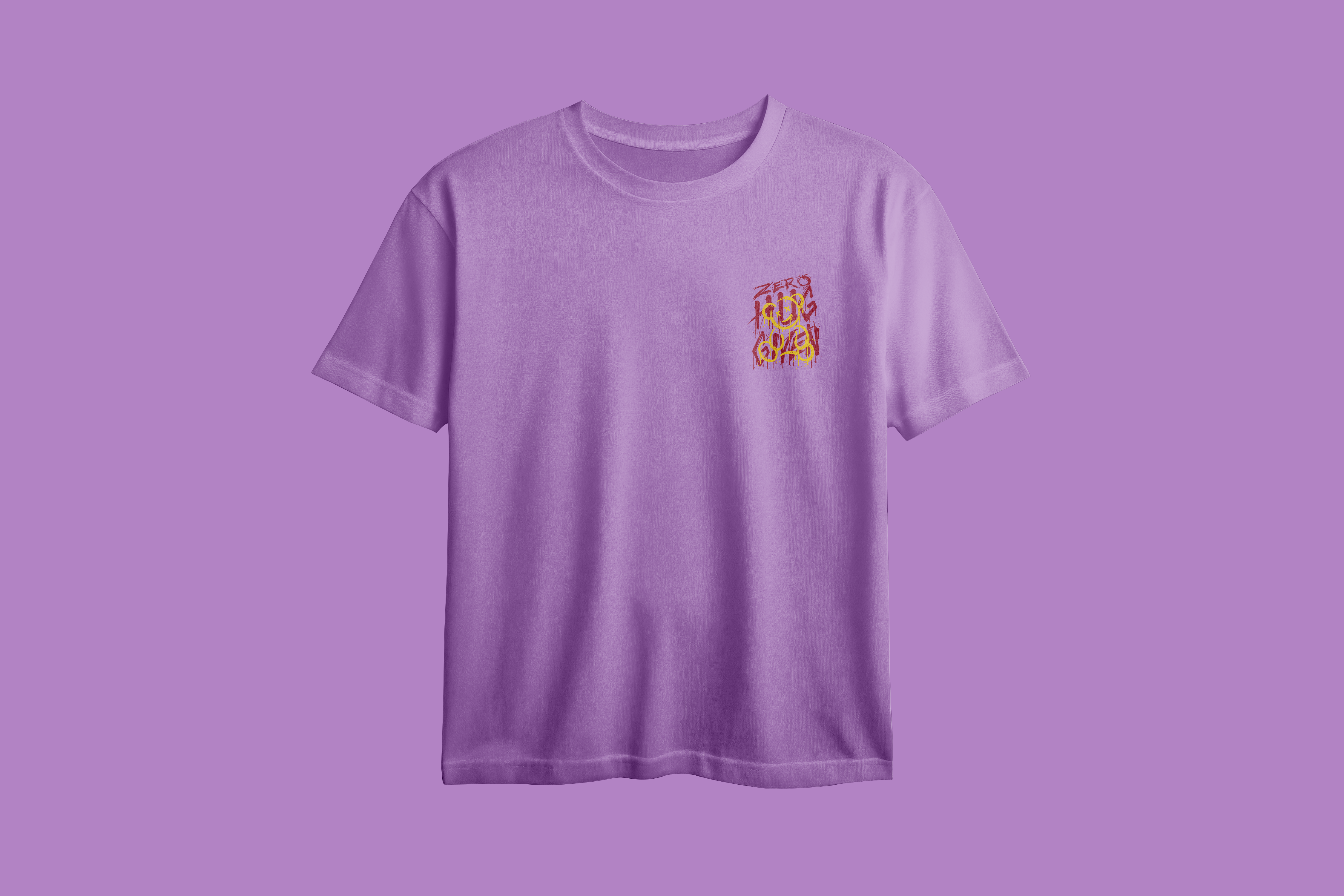 ZERO HUG GIVEN Printed Oversized Tee
