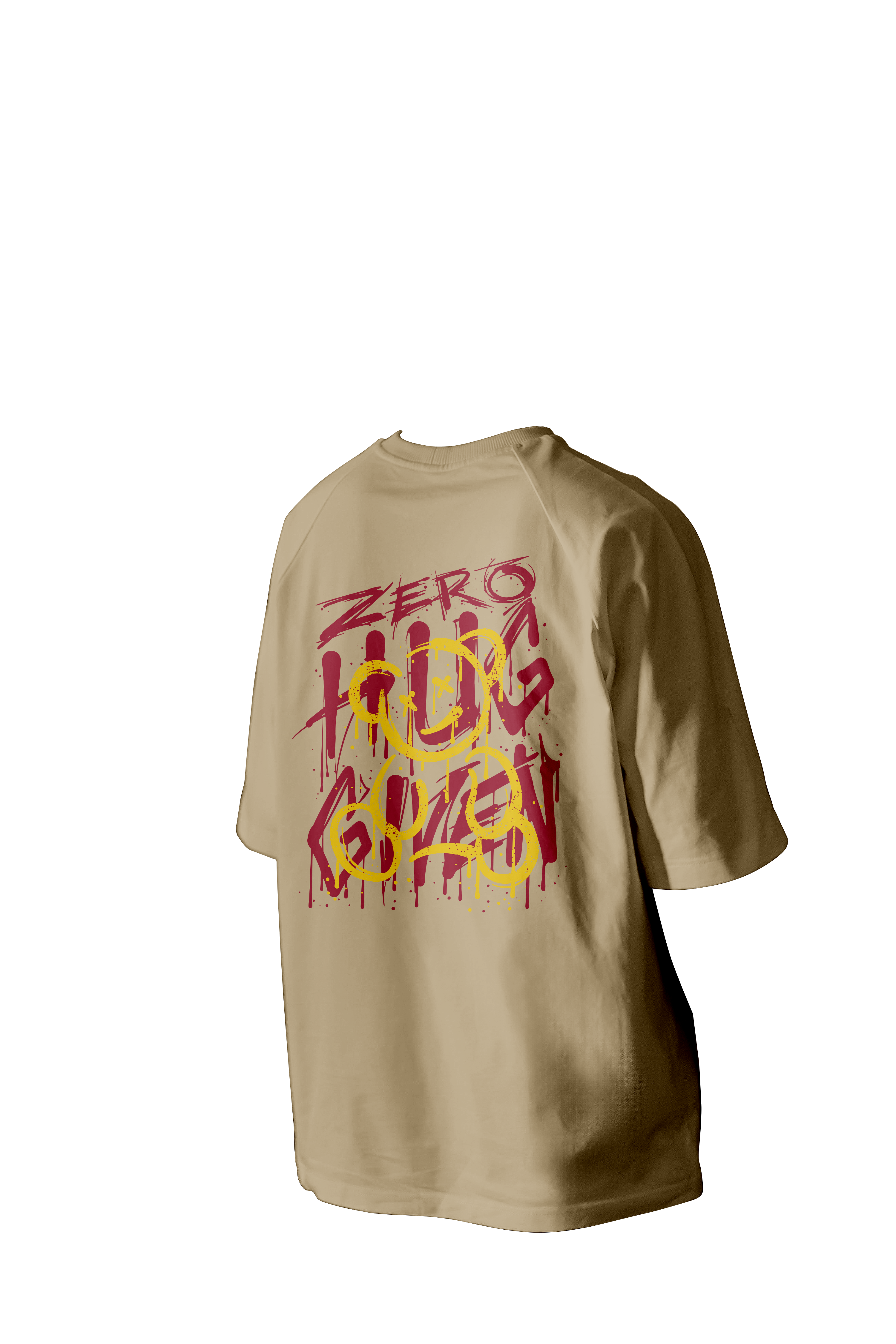 ZERO HUG GIVEN Printed Oversized Tee