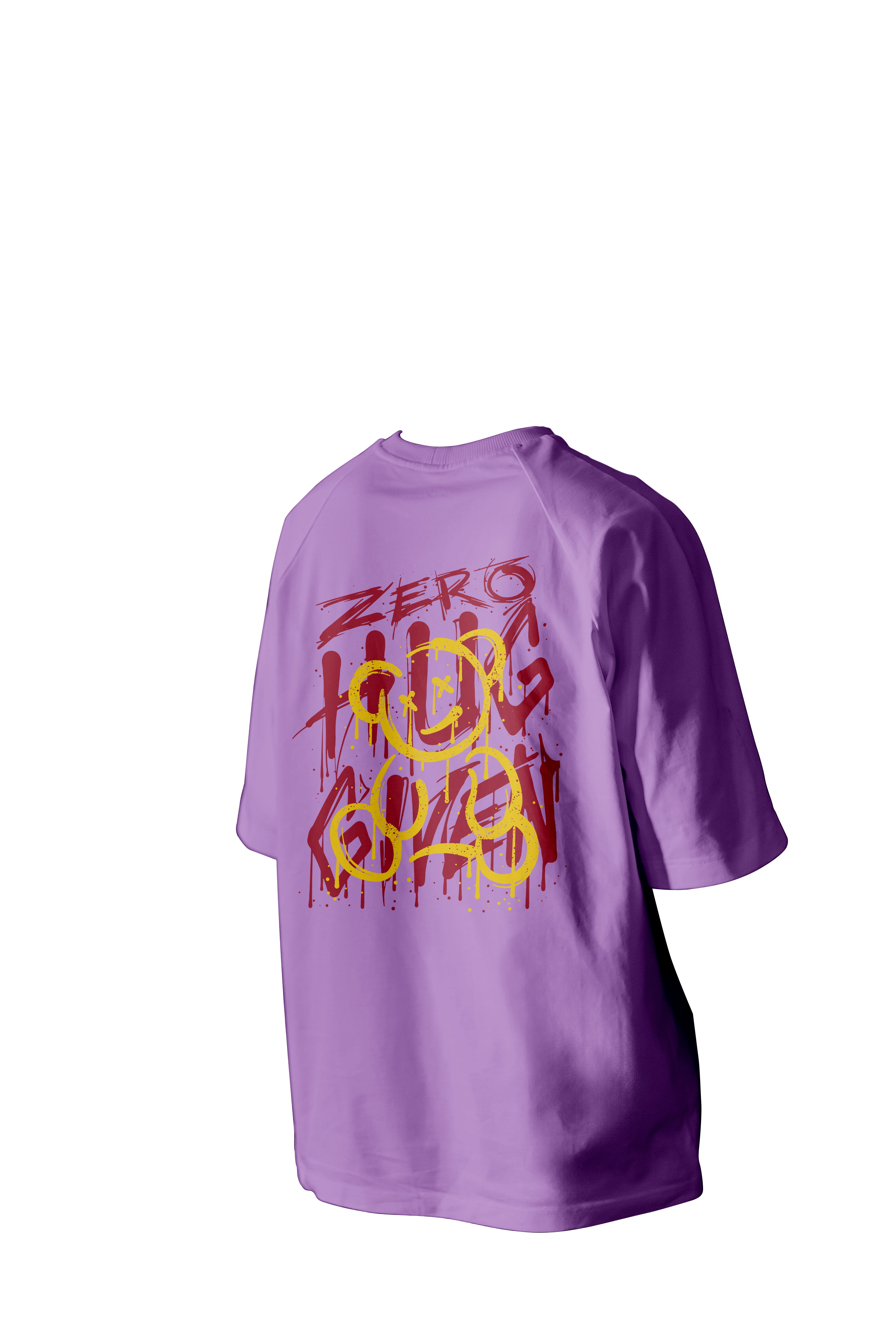 ZERO HUG GIVEN Printed Oversized Tee