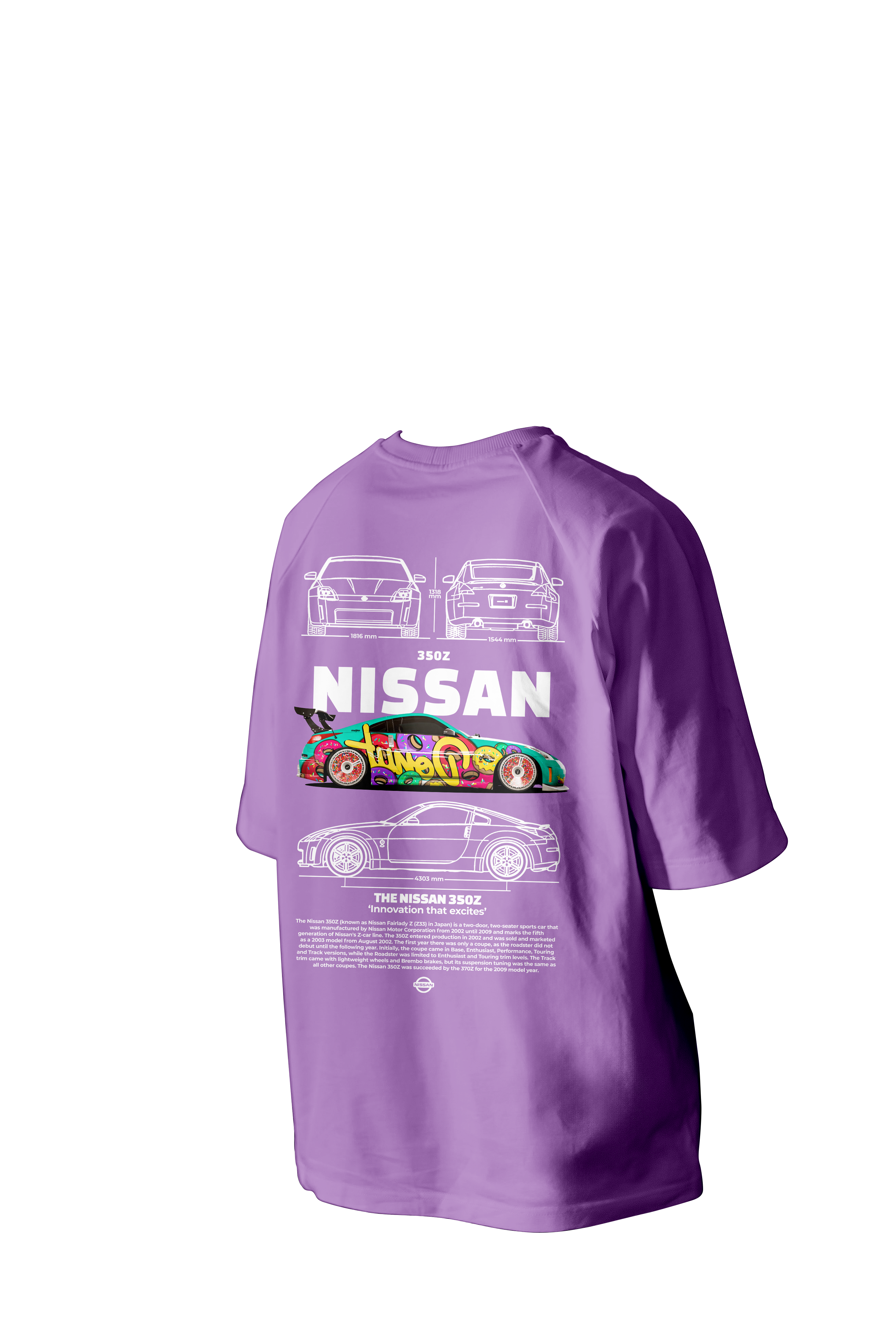 350Z Nissan Printed Oversized Tee