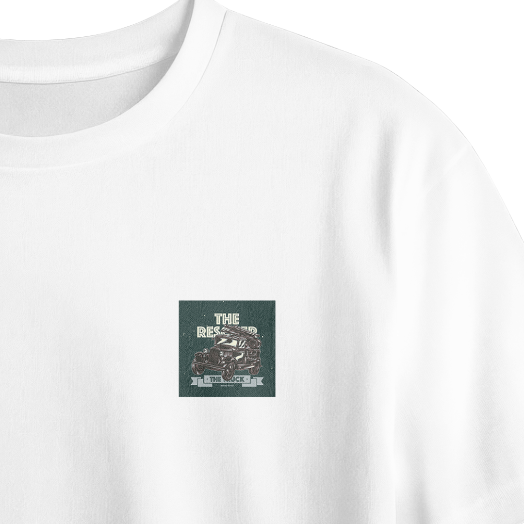 The Rescuer Chest Printed Oversized Tee